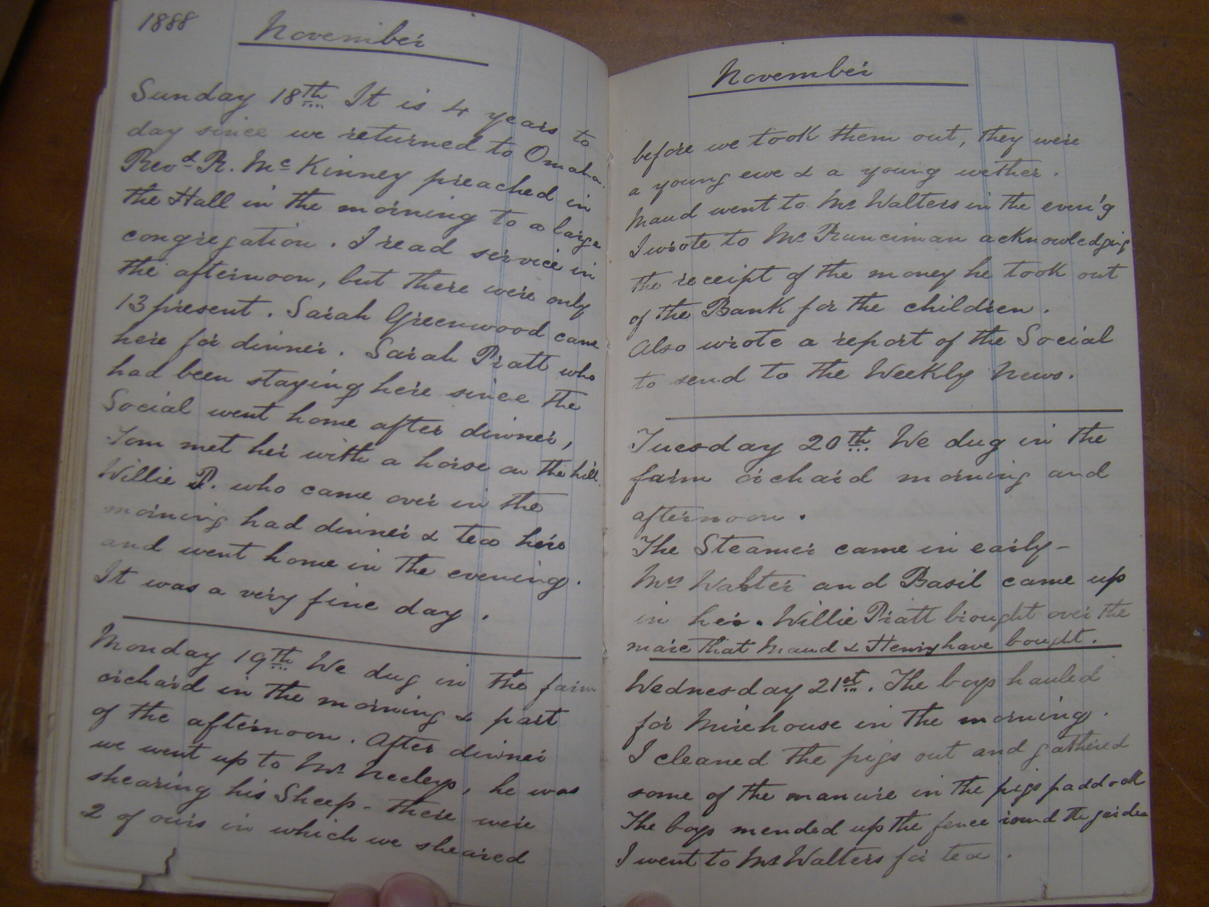 Original CS Clarke diary page