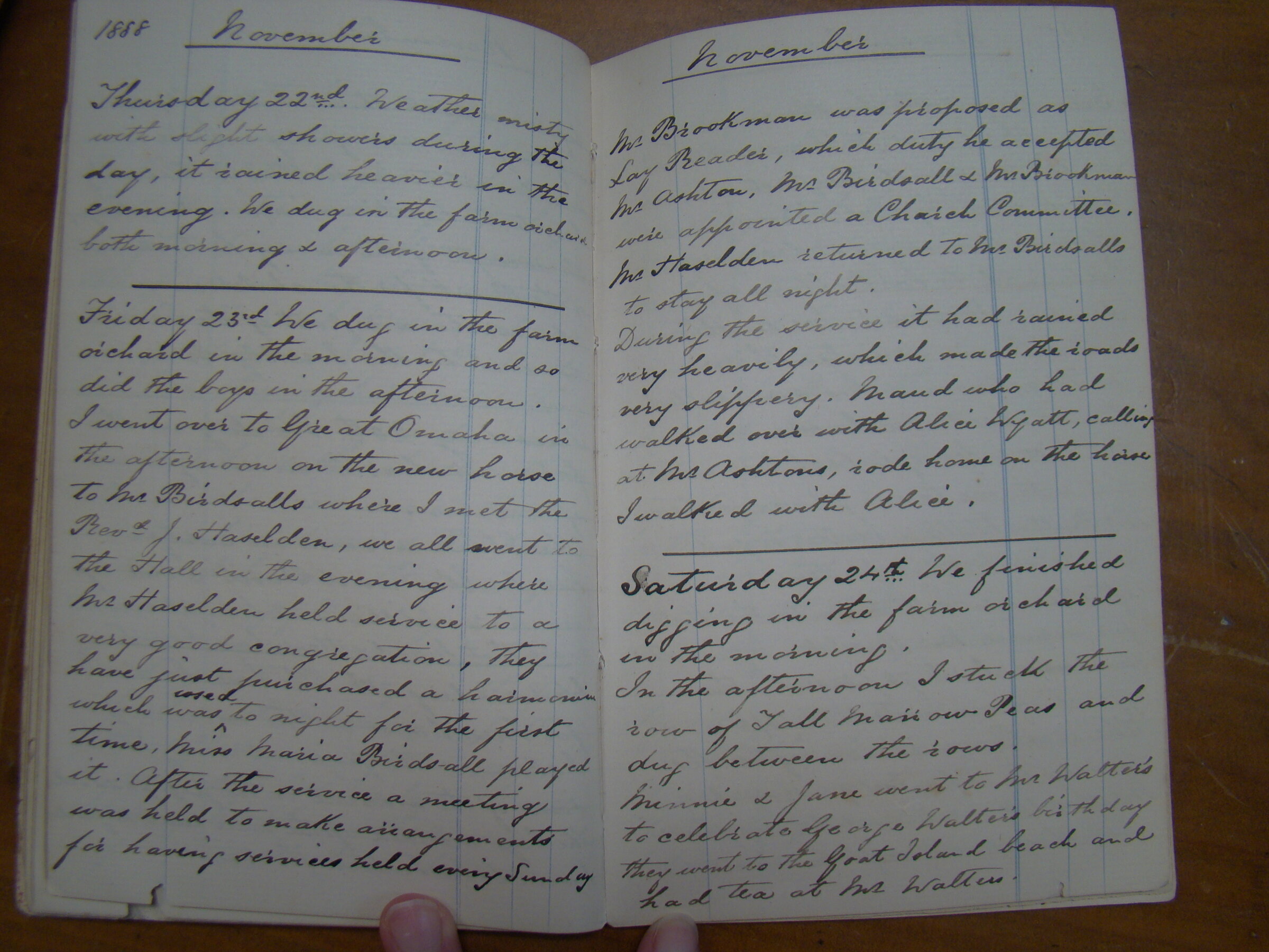 Original CS Clarke diary page