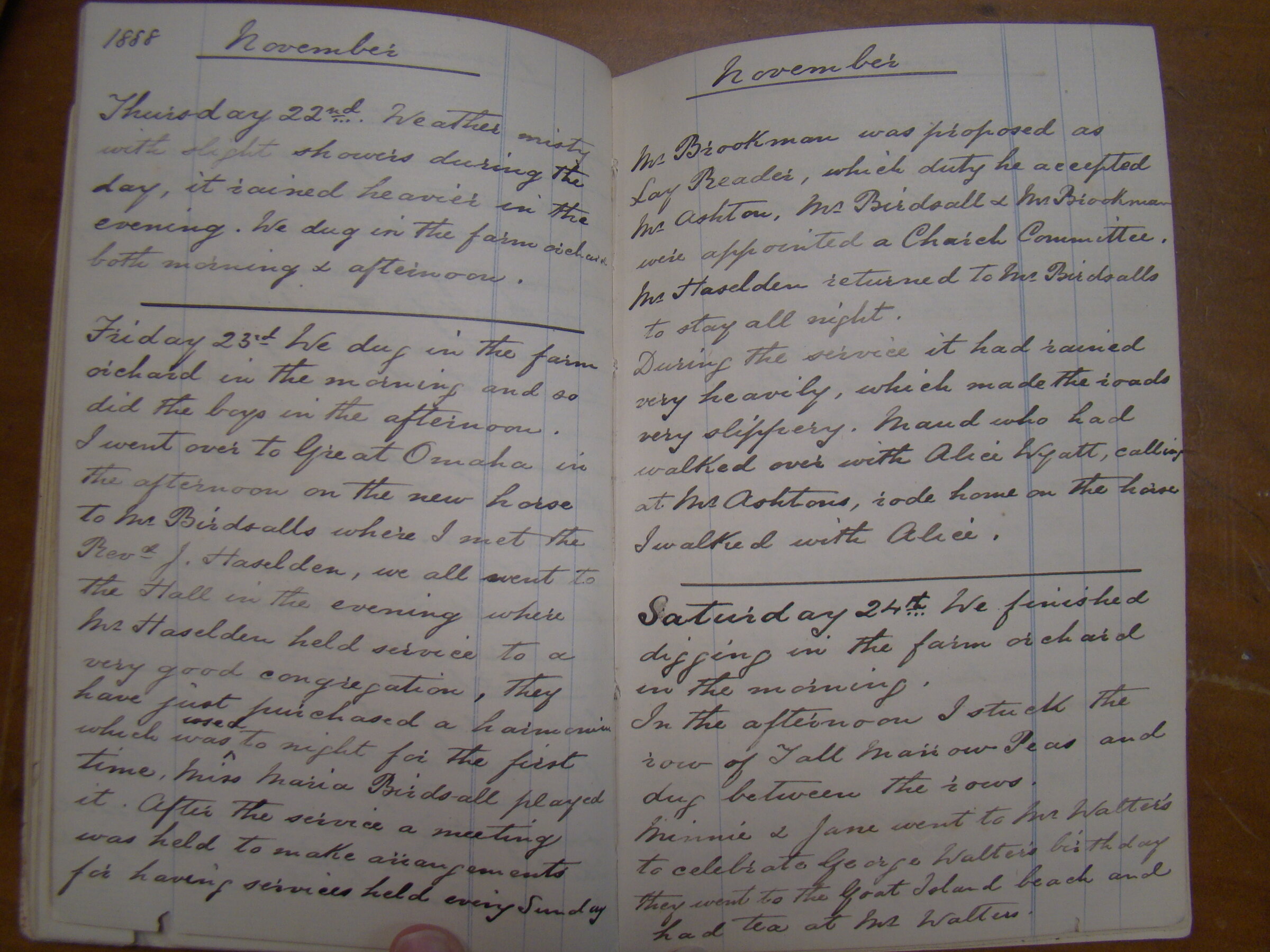 Original CS Clarke diary page