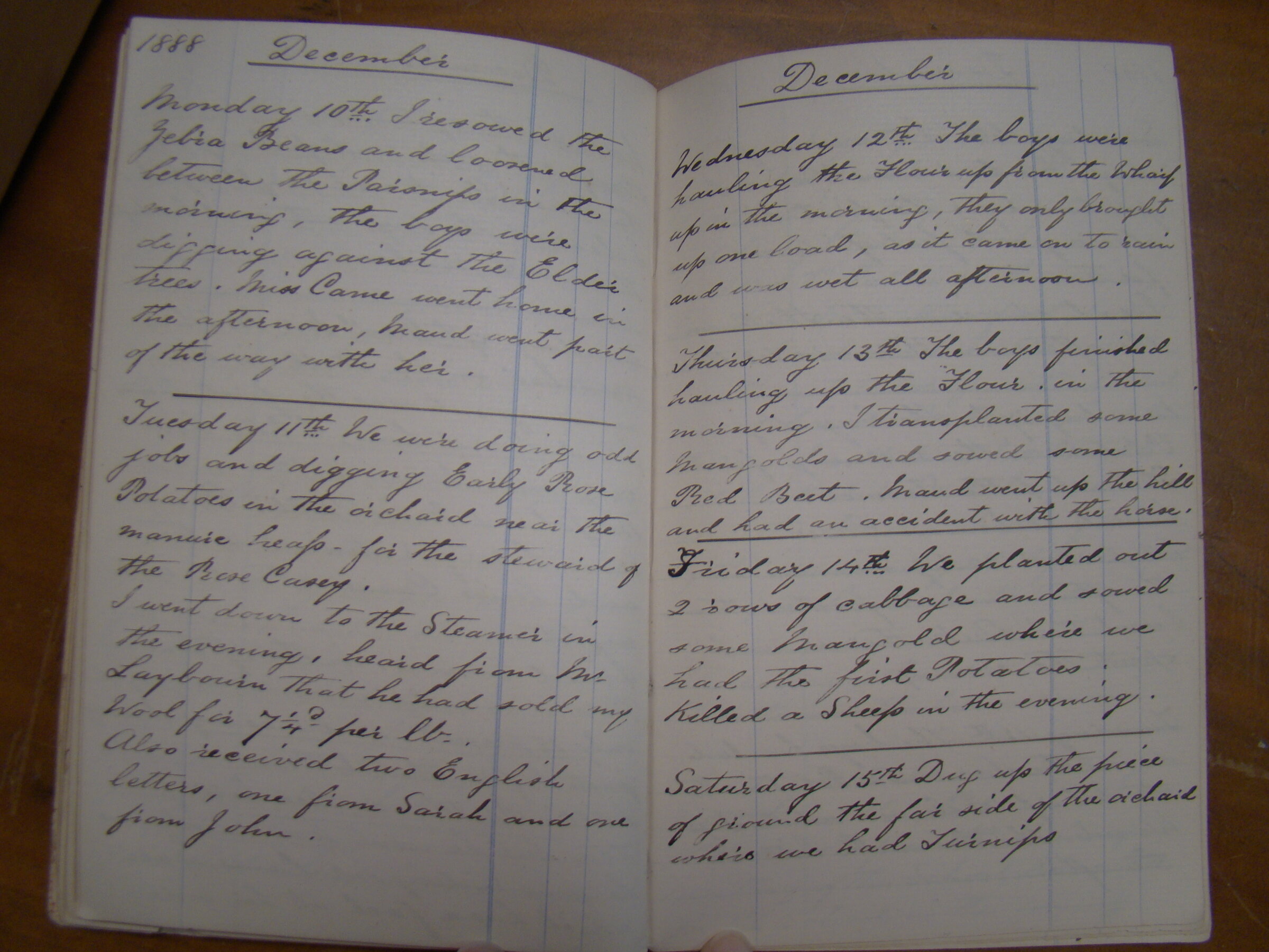 Original CS Clarke diary page