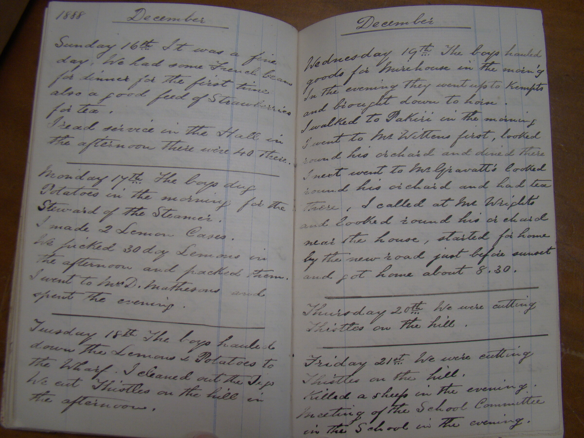 Original CS Clarke diary page