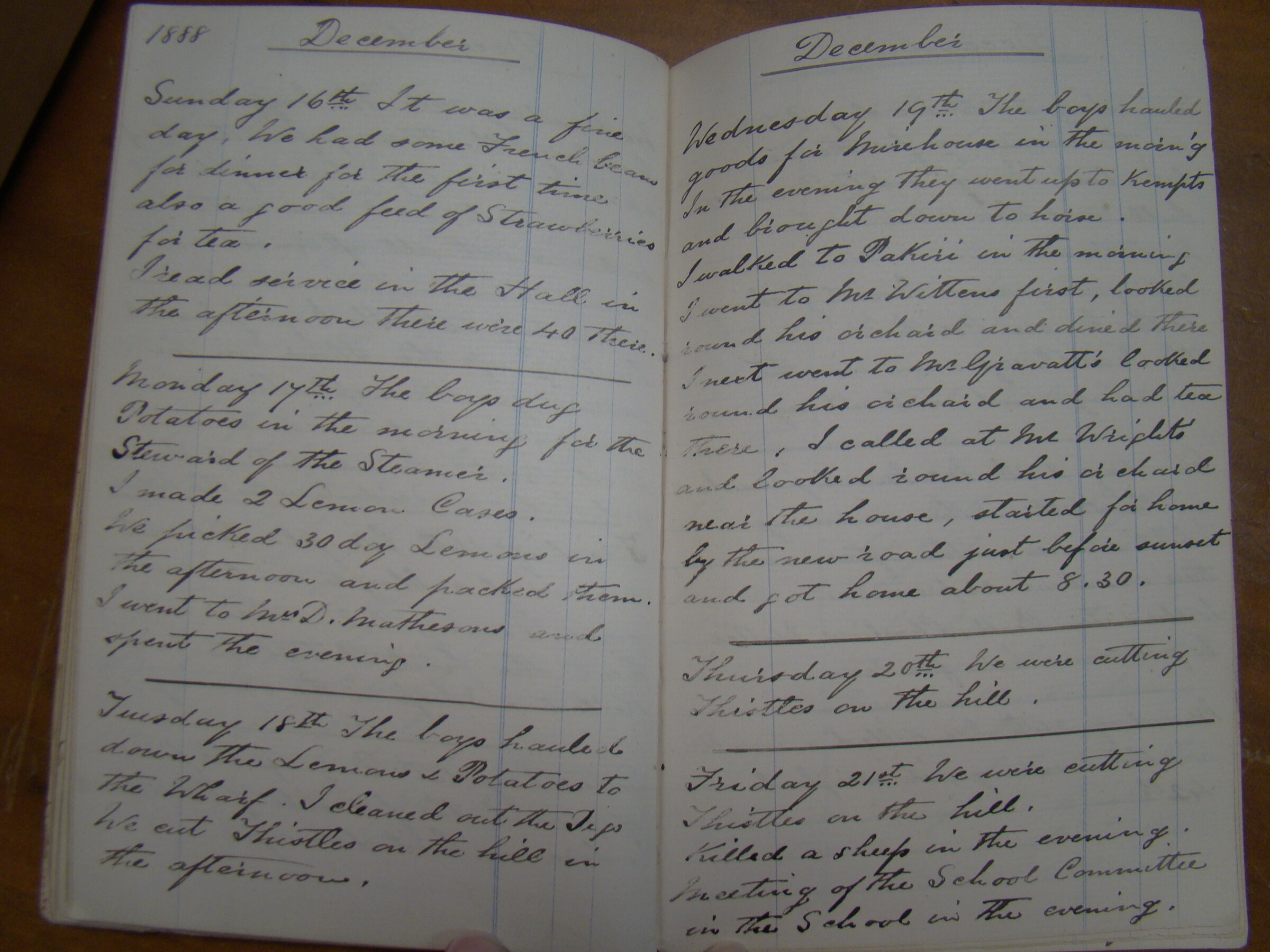 Original CS Clarke diary page