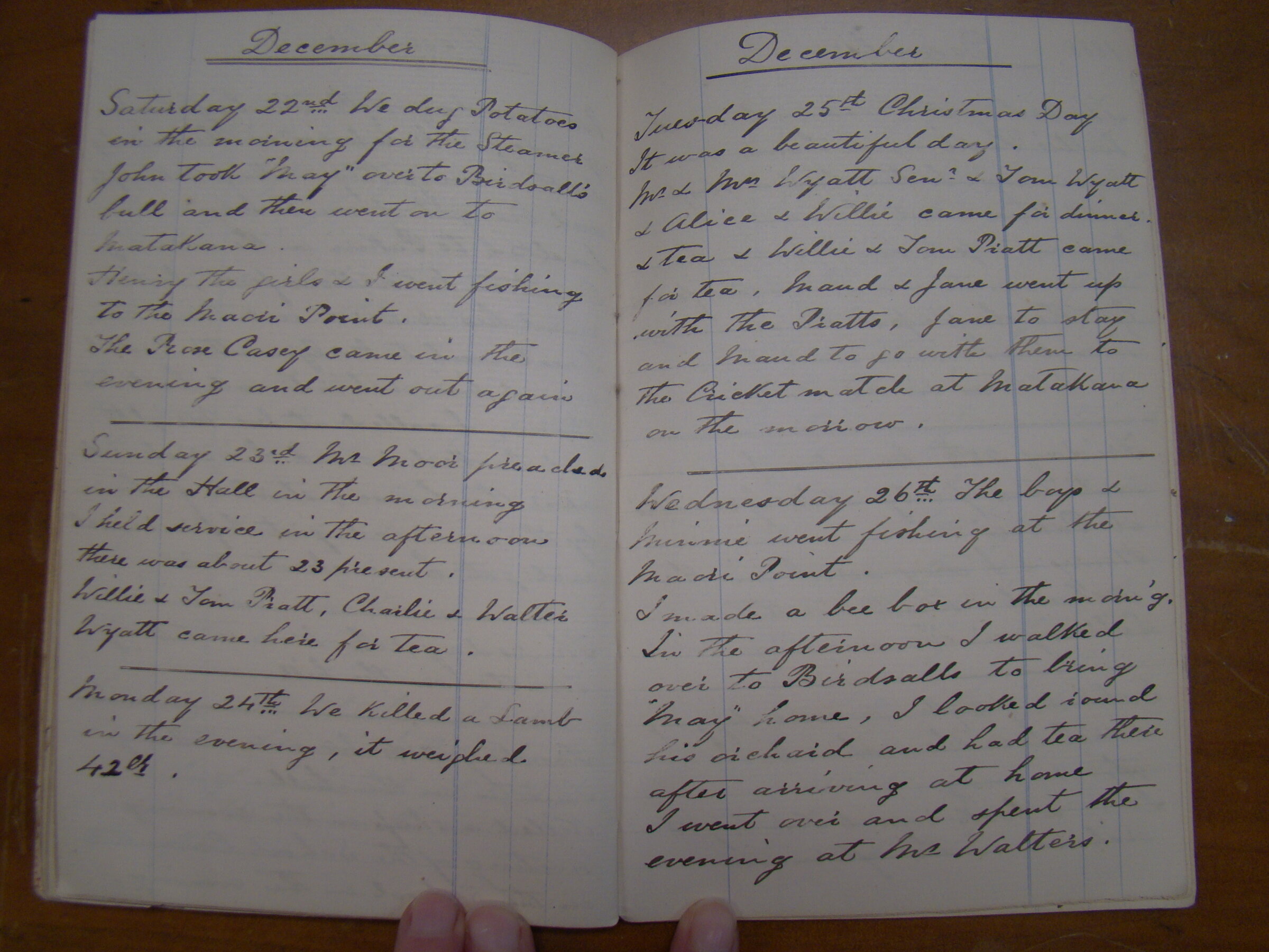 Original CS Clarke diary page