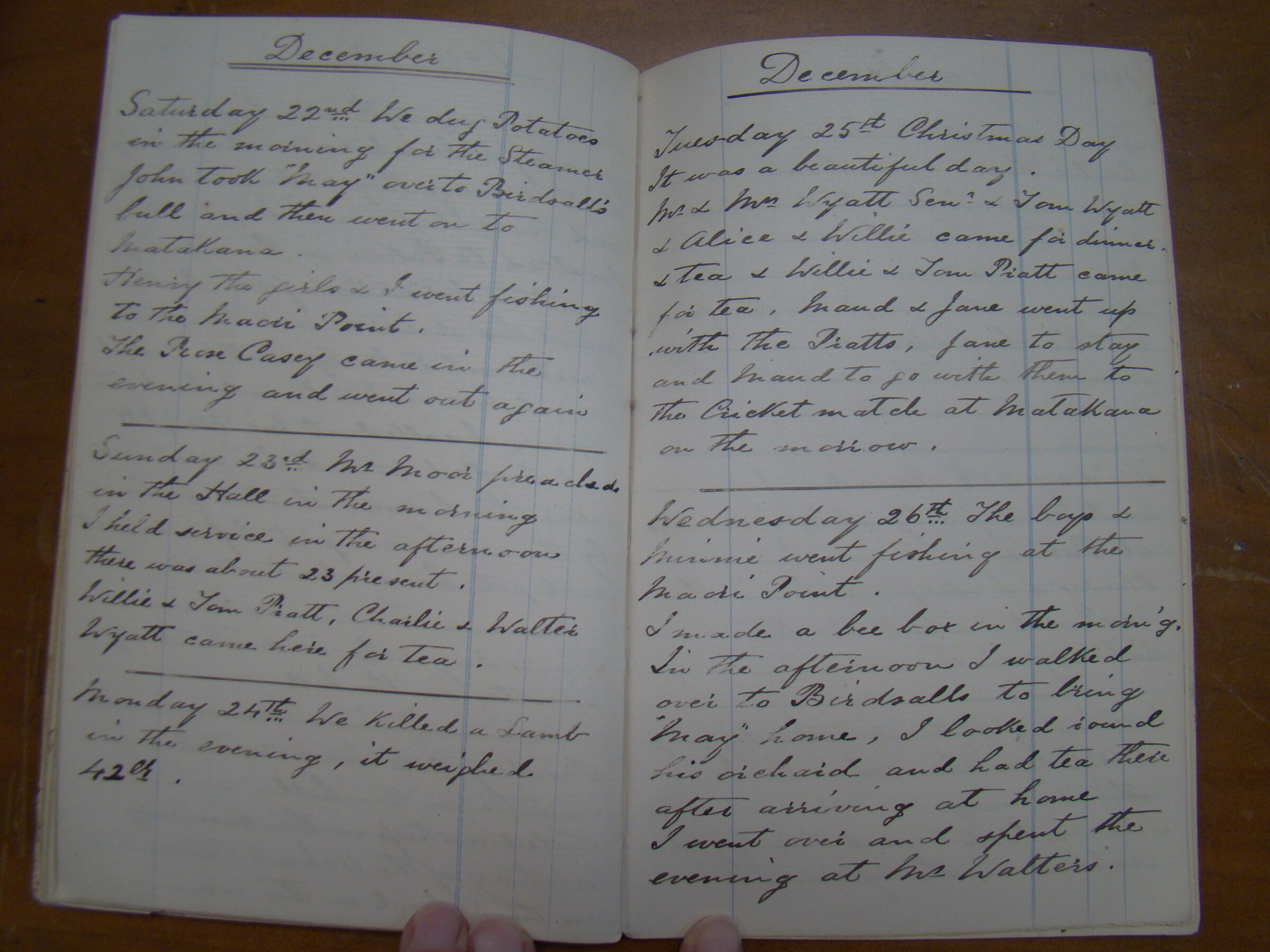 Original CS Clarke diary page
