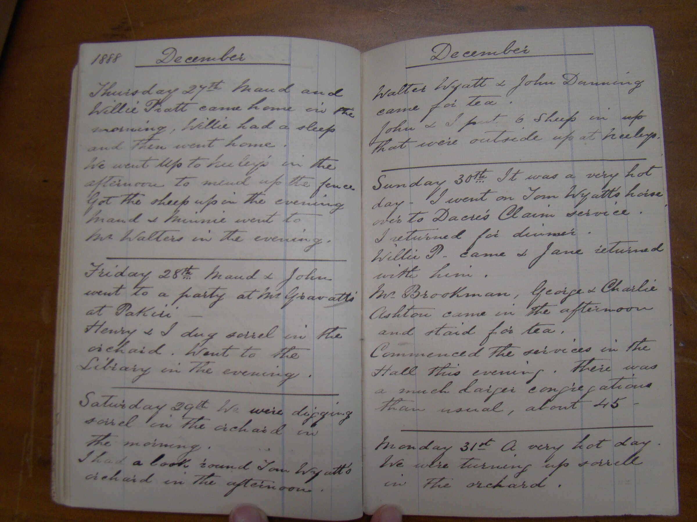 Original CS Clarke diary page