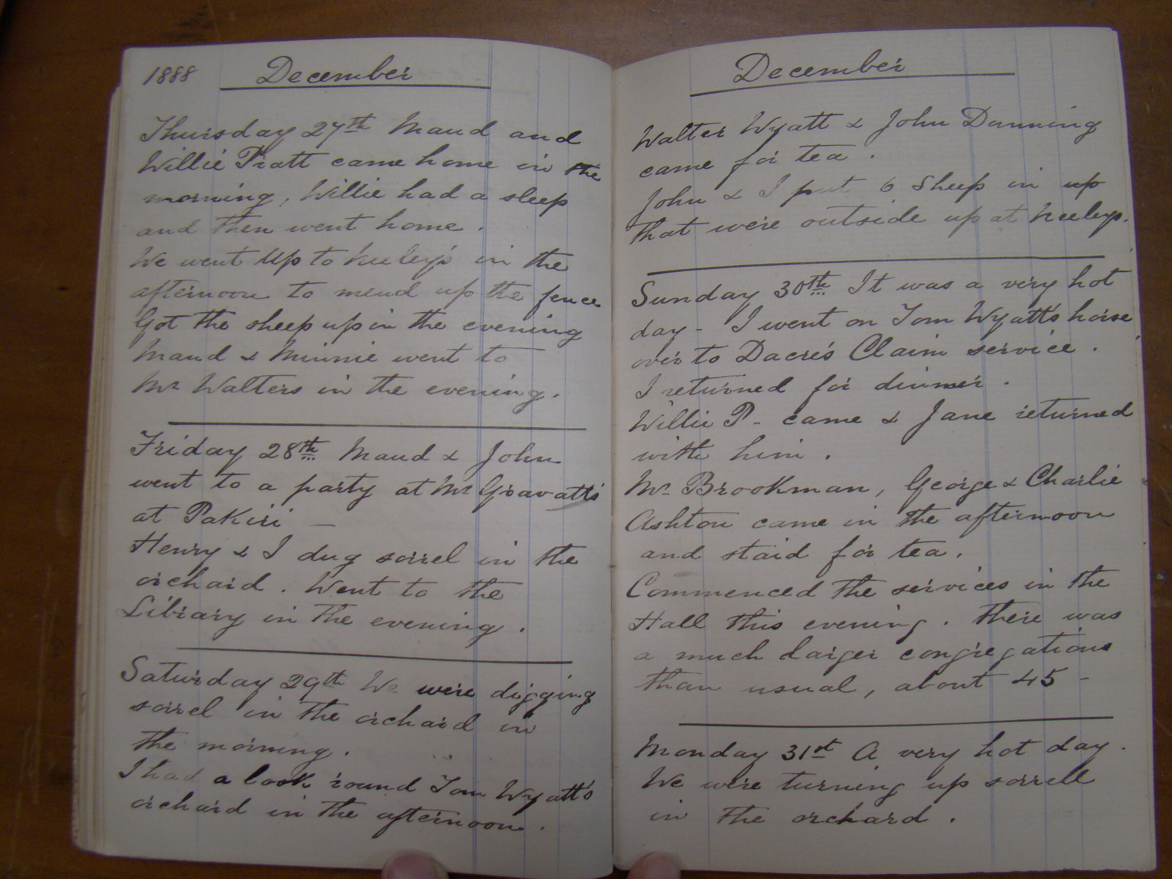 Original CS Clarke diary page