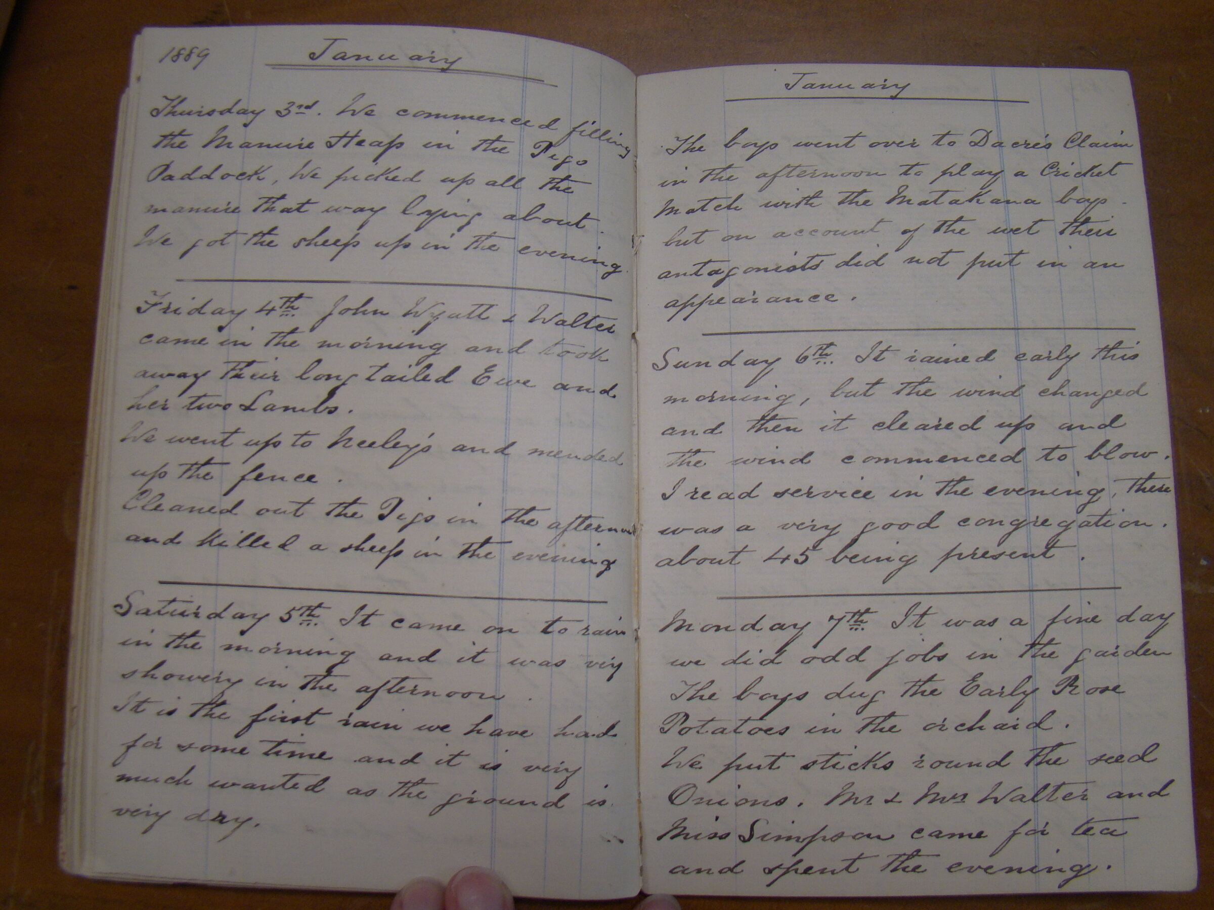 Original CS Clarke diary page
