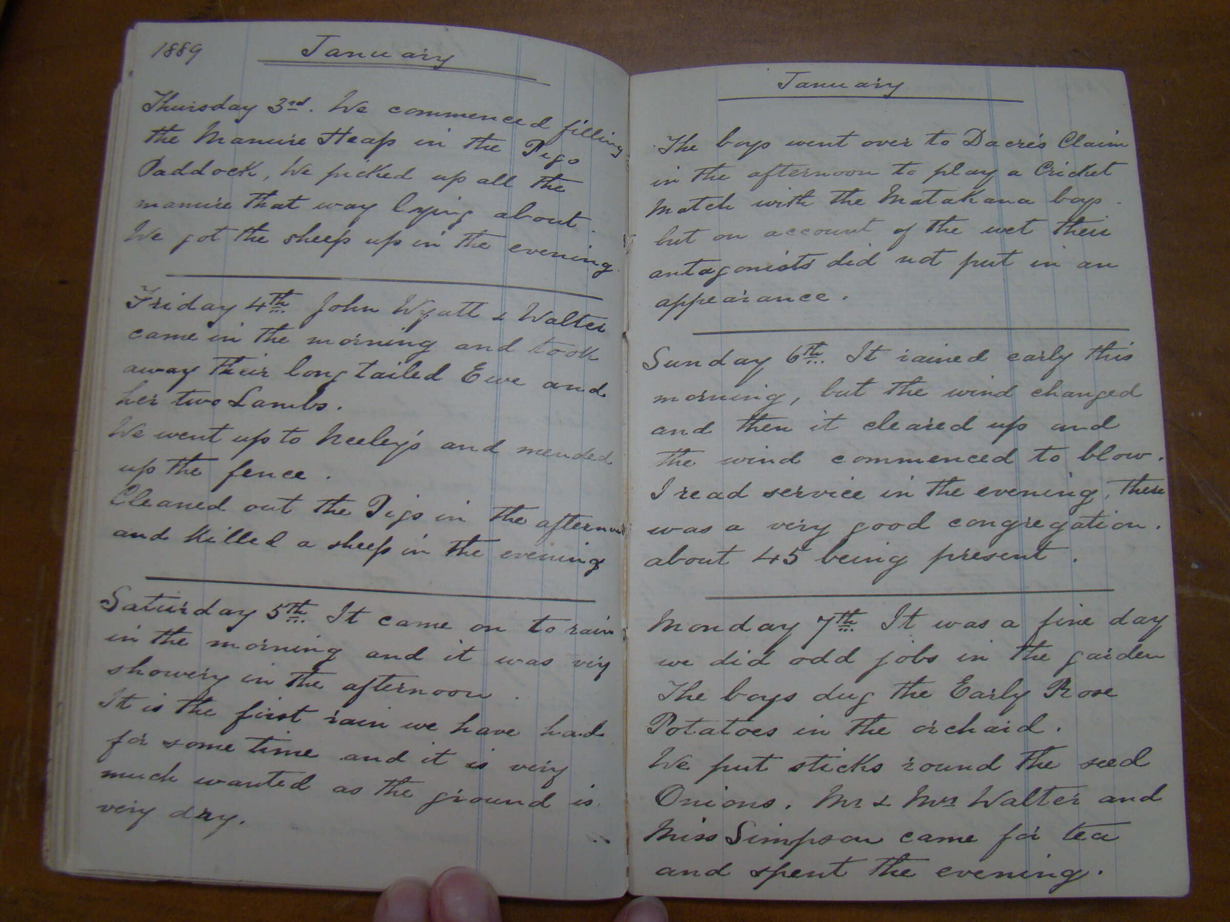 Original CS Clarke diary page