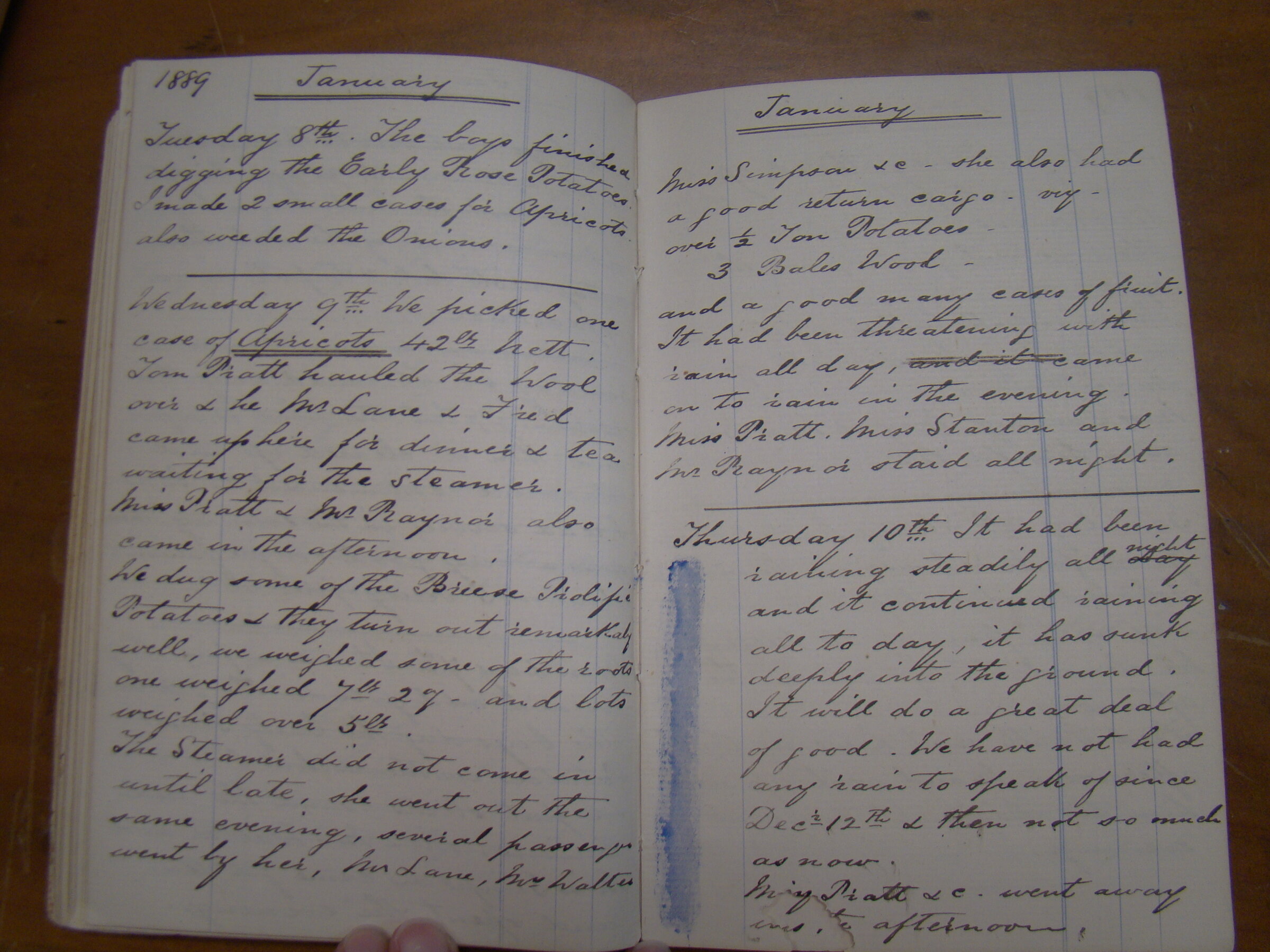 Original CS Clarke diary page