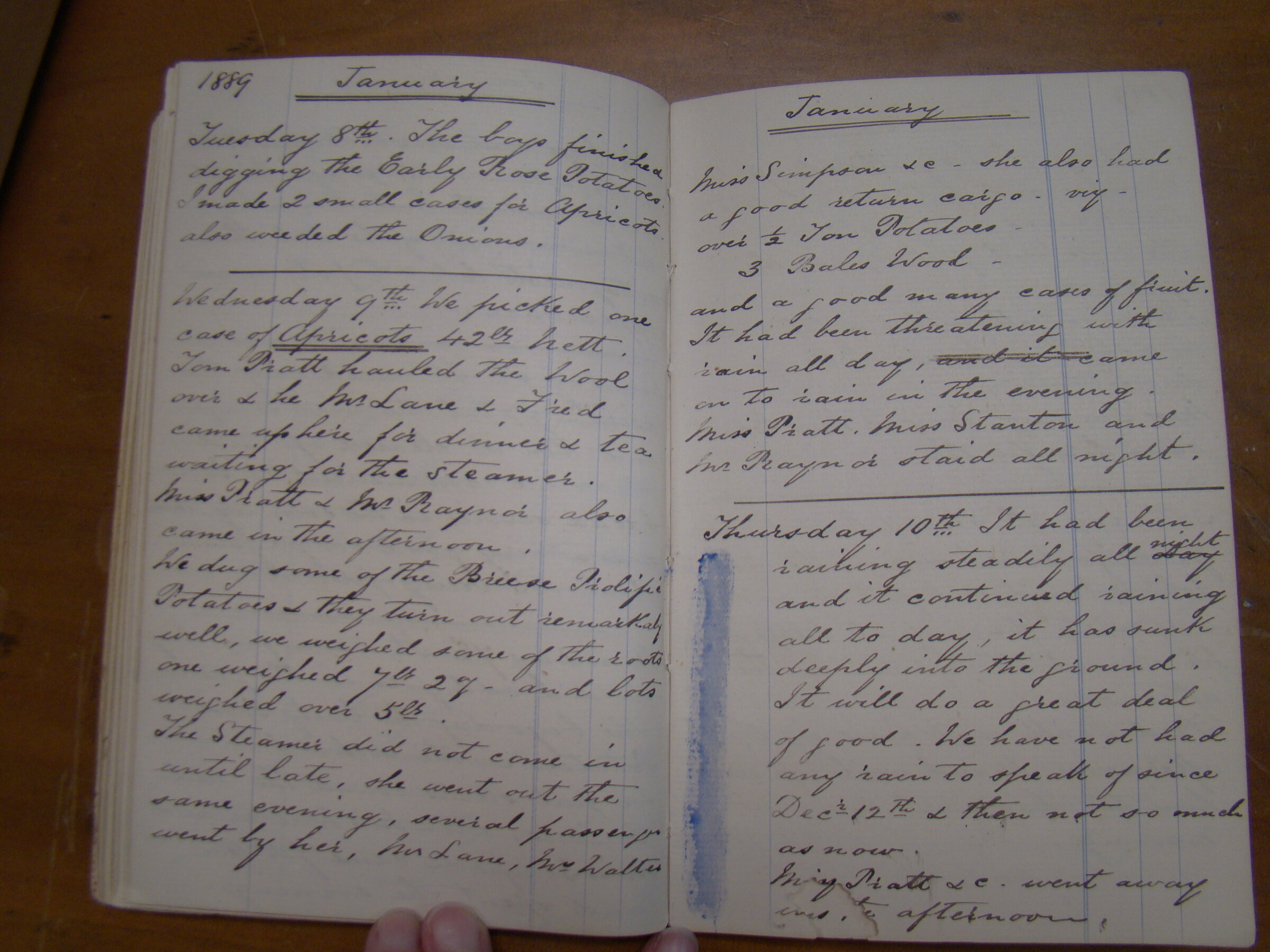 Original CS Clarke diary page