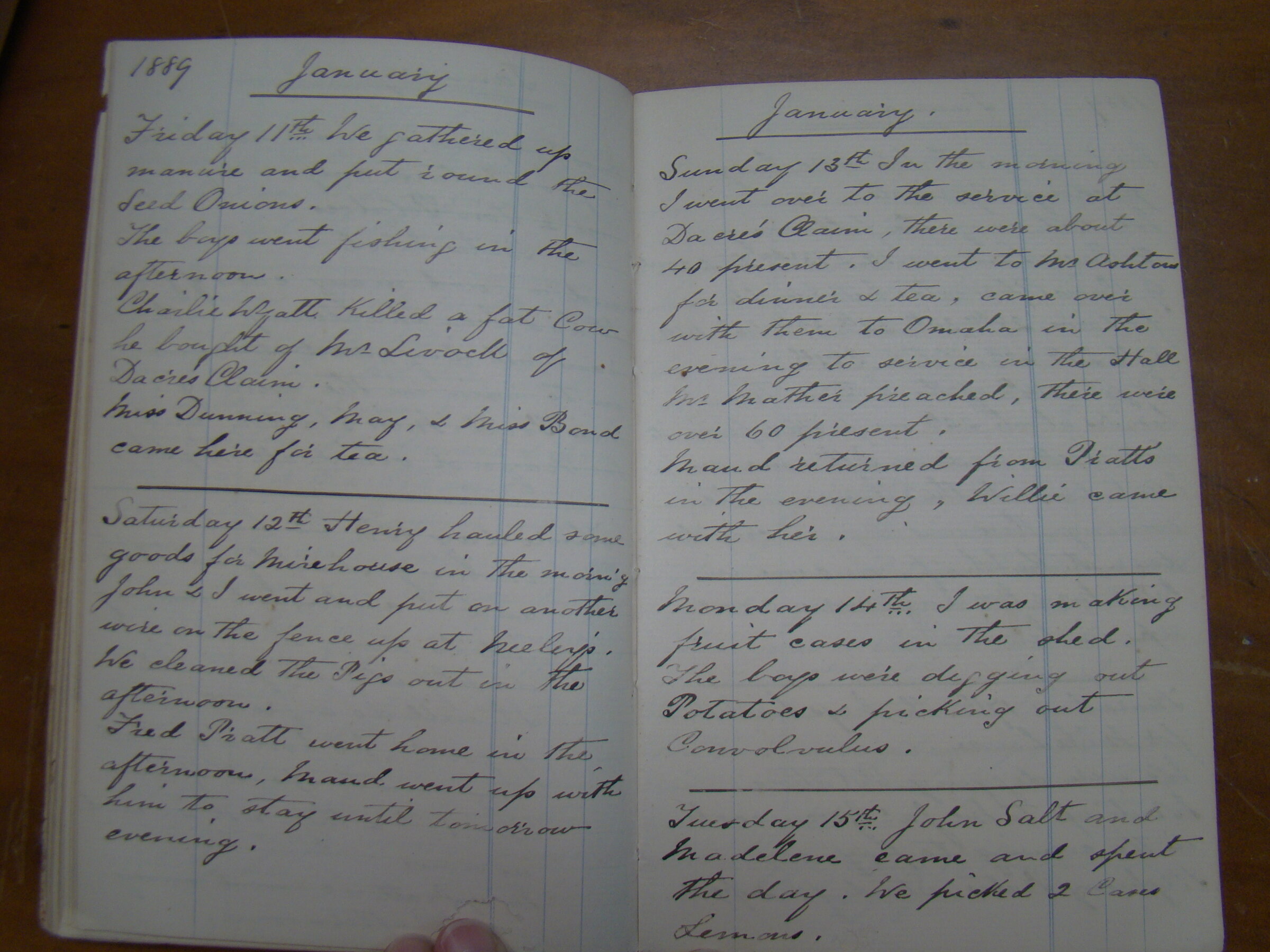 Original CS Clarke diary page