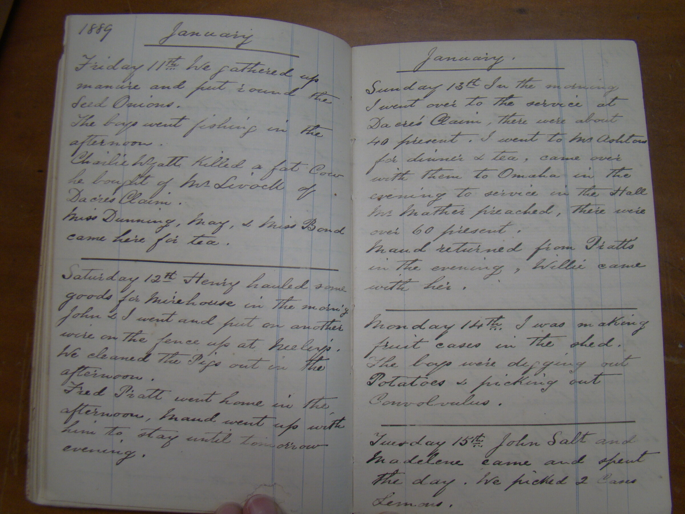 Original CS Clarke diary page