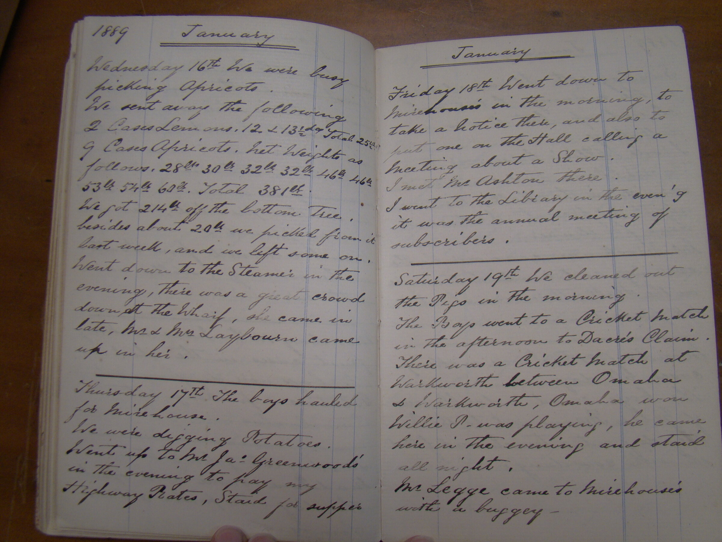 Original CS Clarke diary page