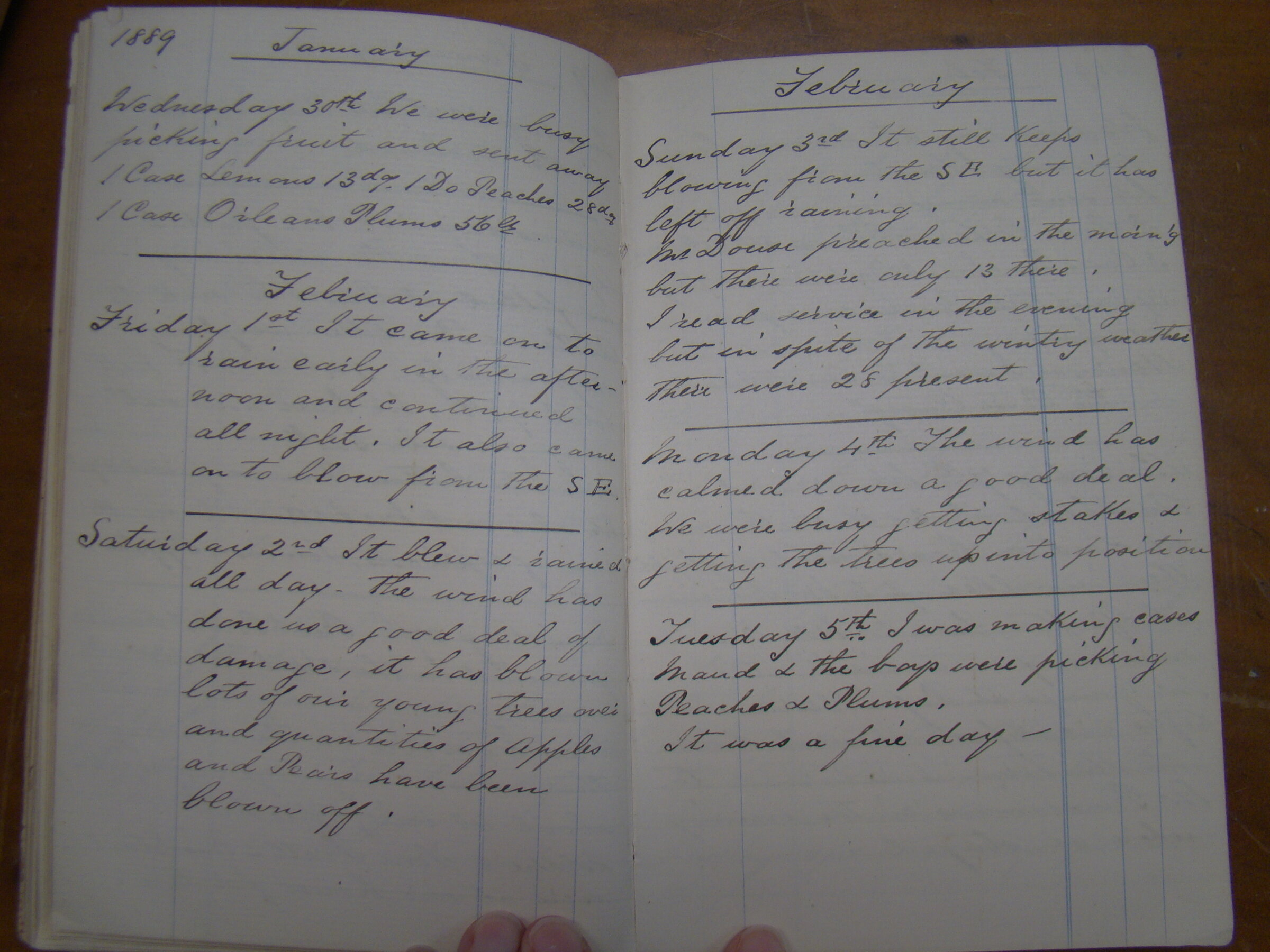 Original CS Clarke diary page