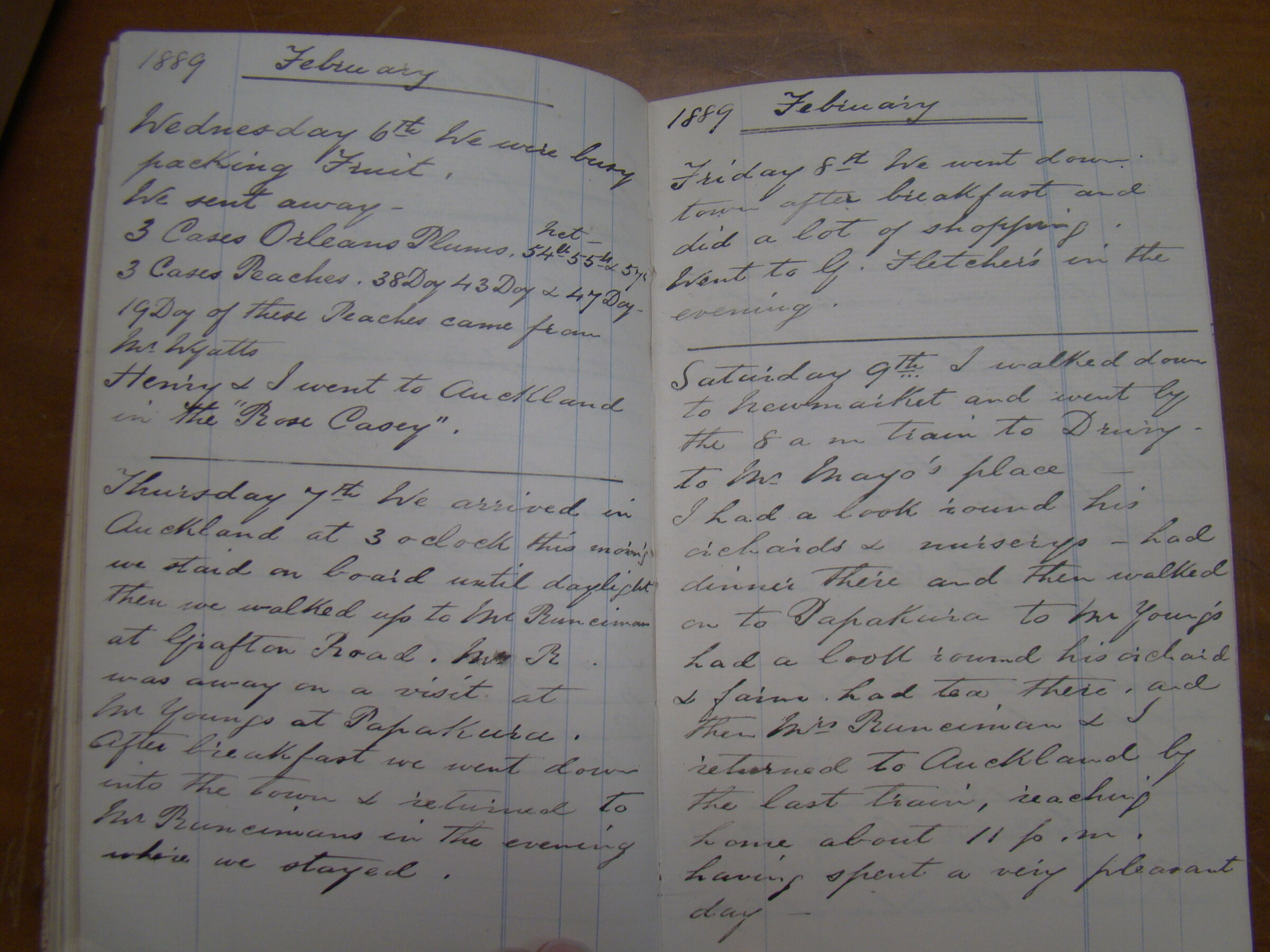 Original CS Clarke diary page