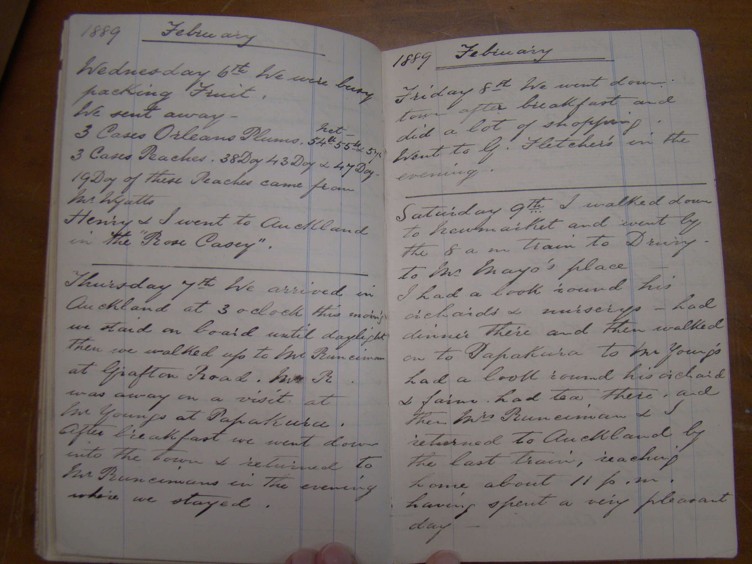 Original CS Clarke diary page