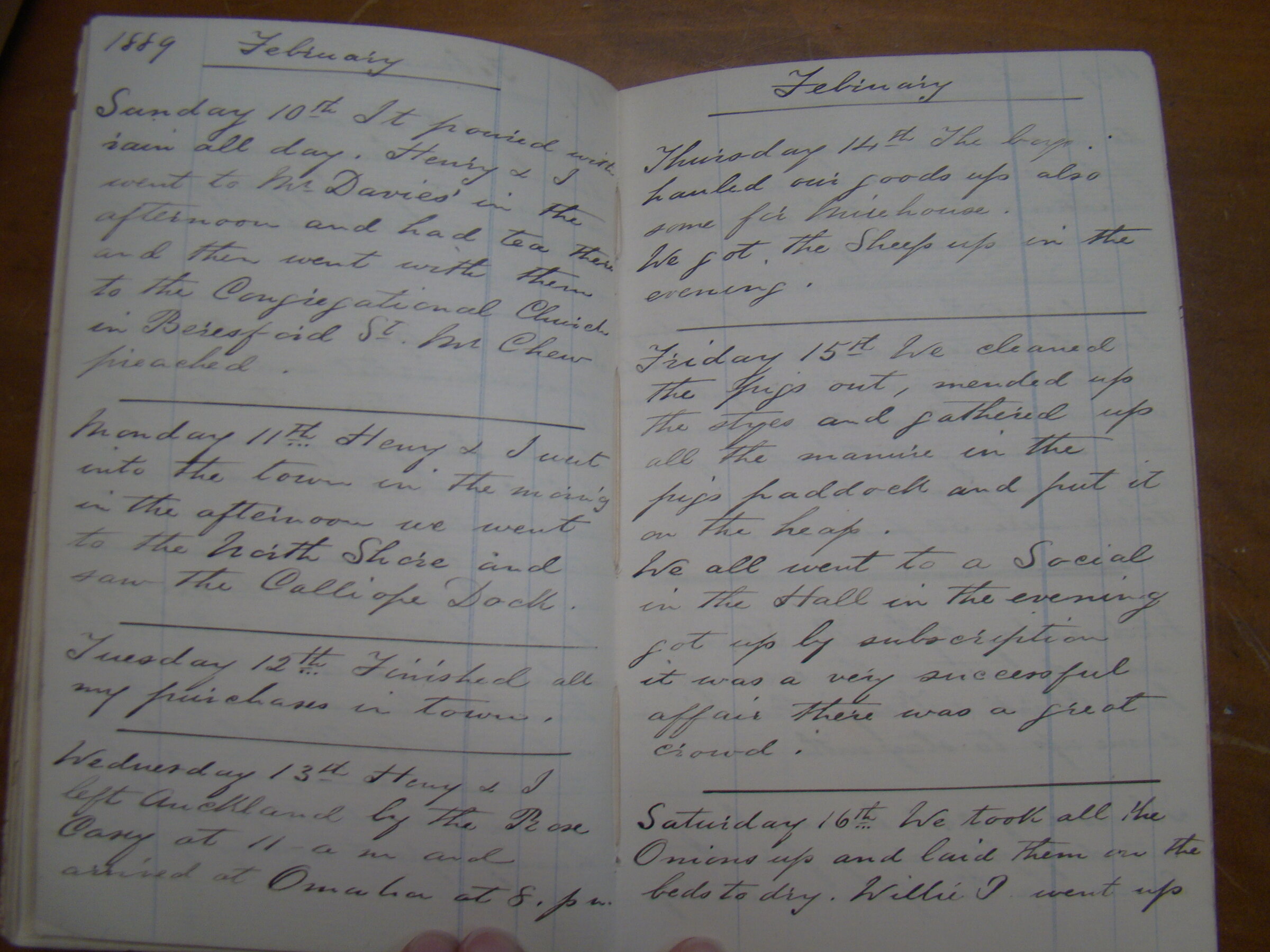 Original CS Clarke diary page