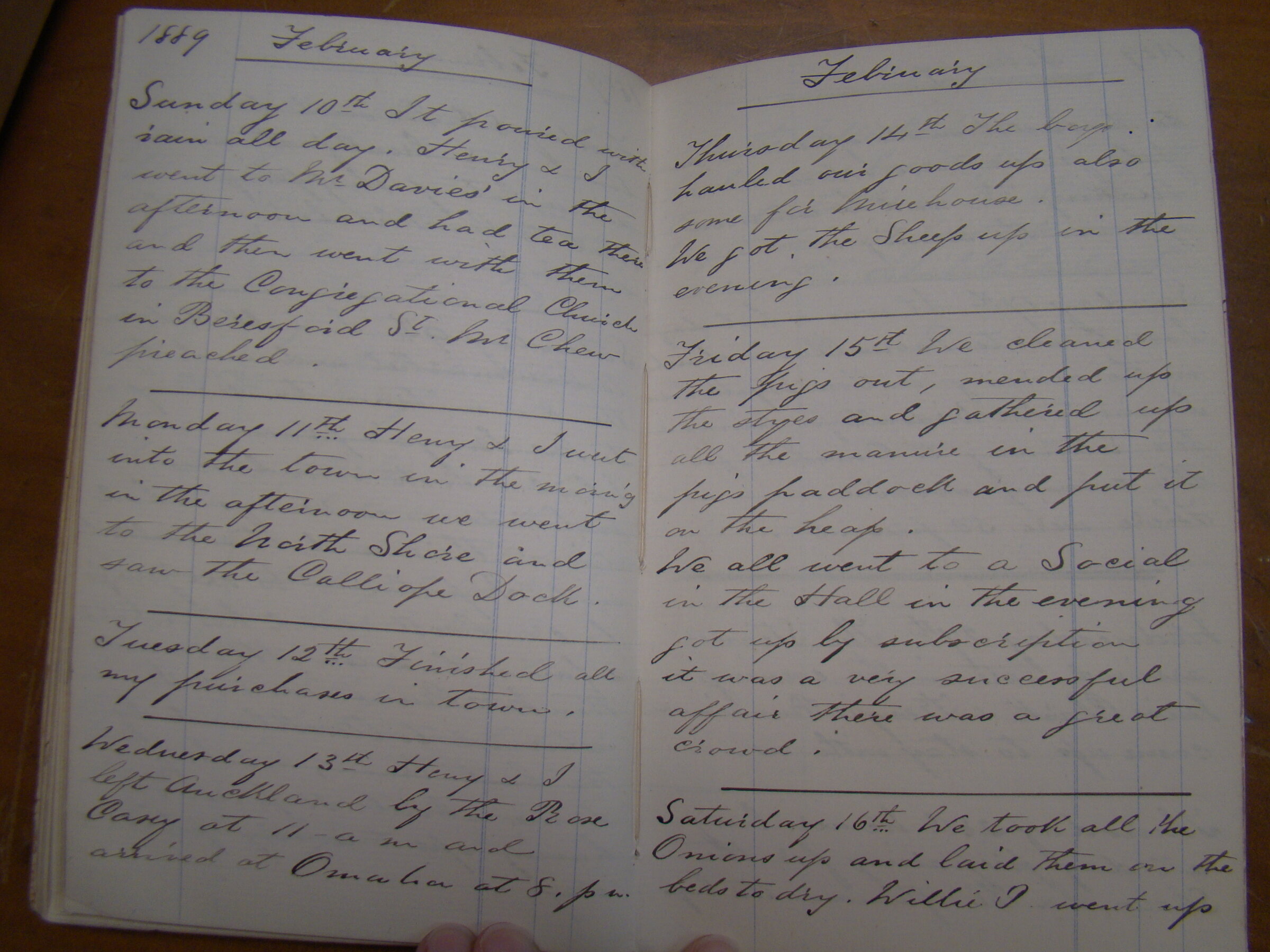 Original CS Clarke diary page