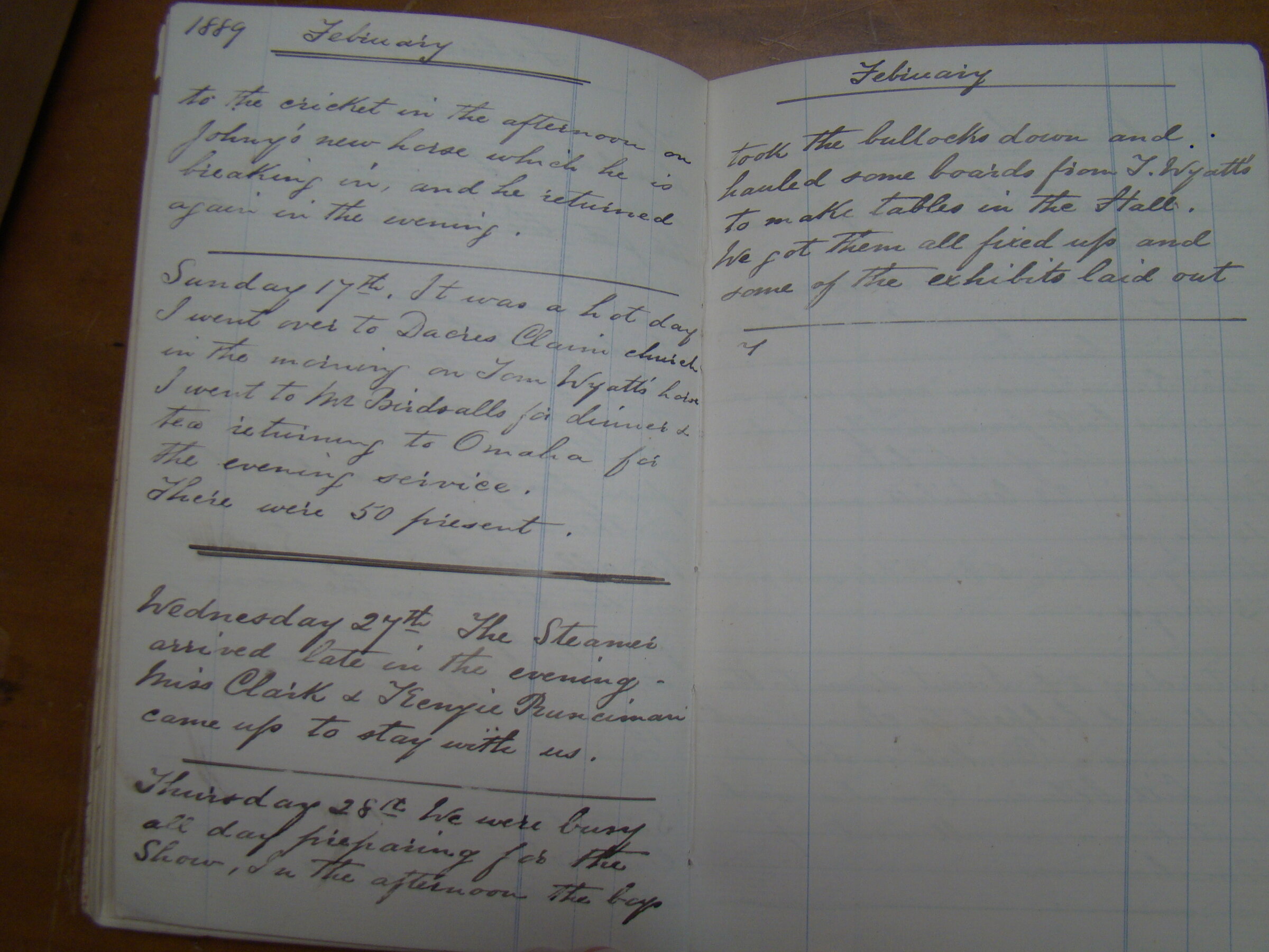 Original CS Clarke diary page
