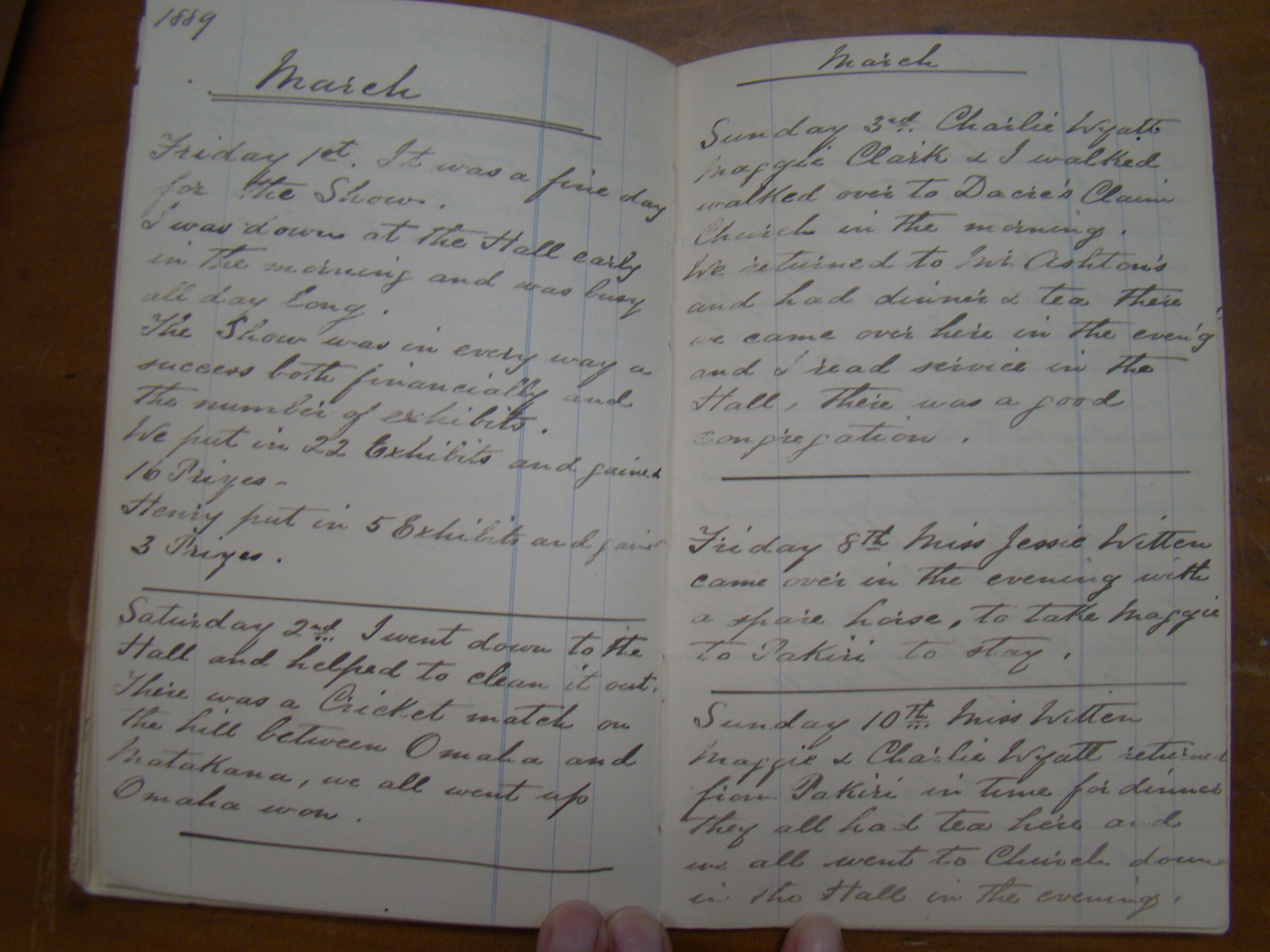 Original CS Clarke diary page