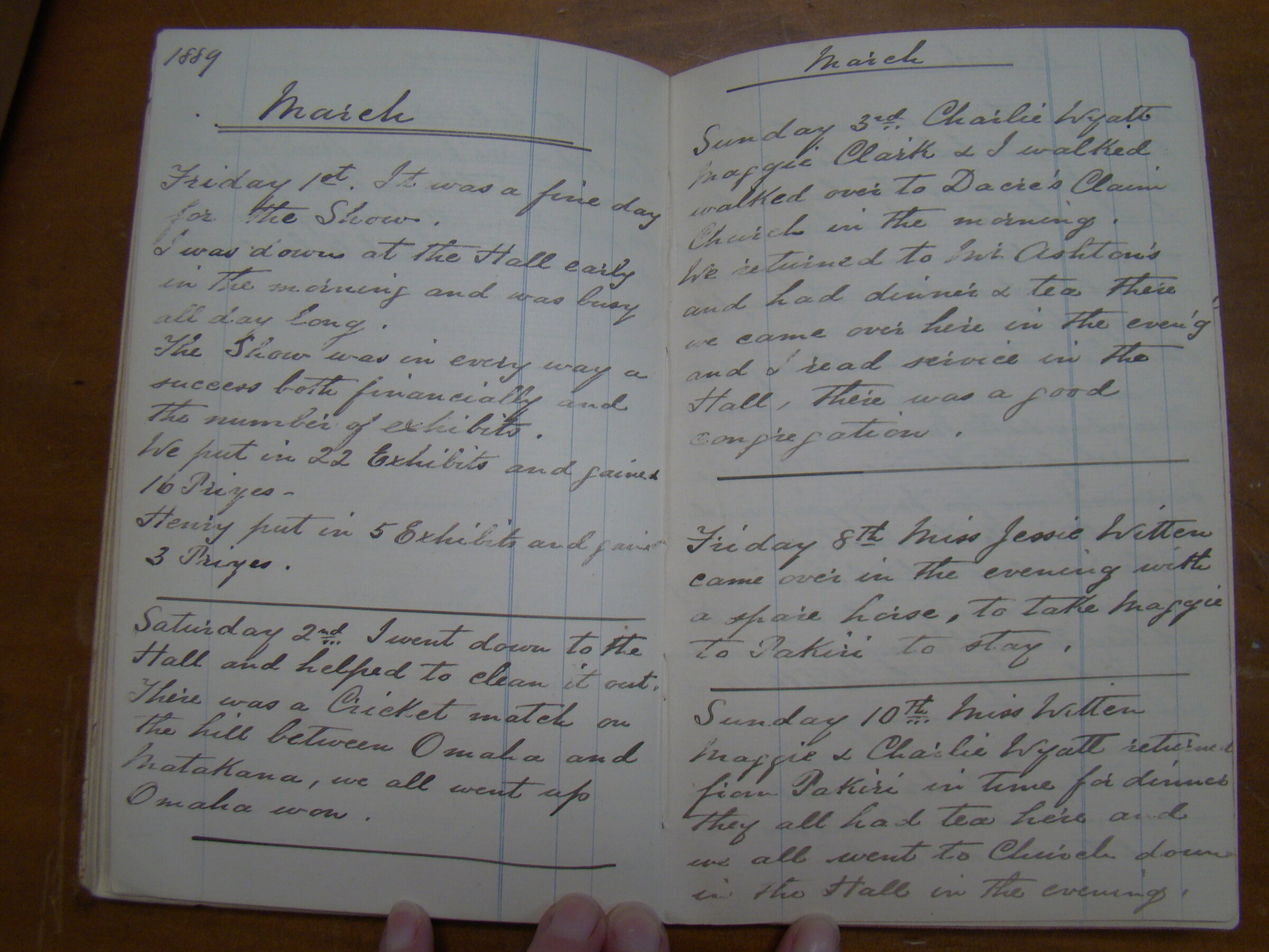 Original CS Clarke diary page