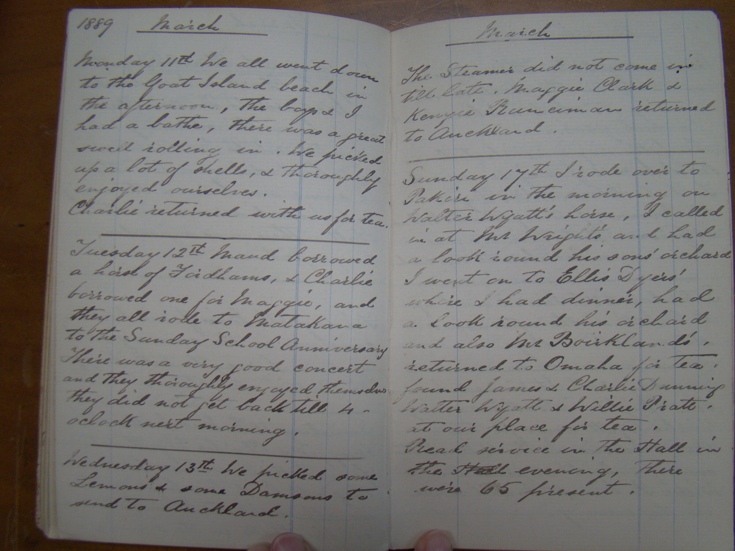 Original CS Clarke diary page