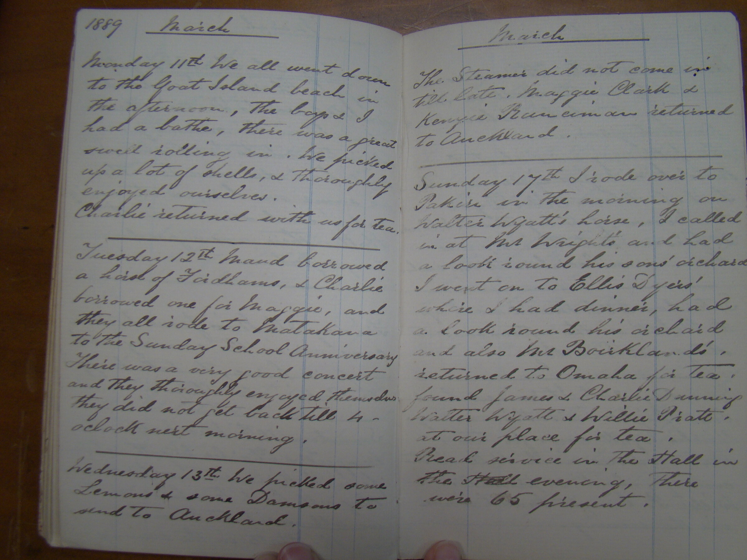 Original CS Clarke diary page