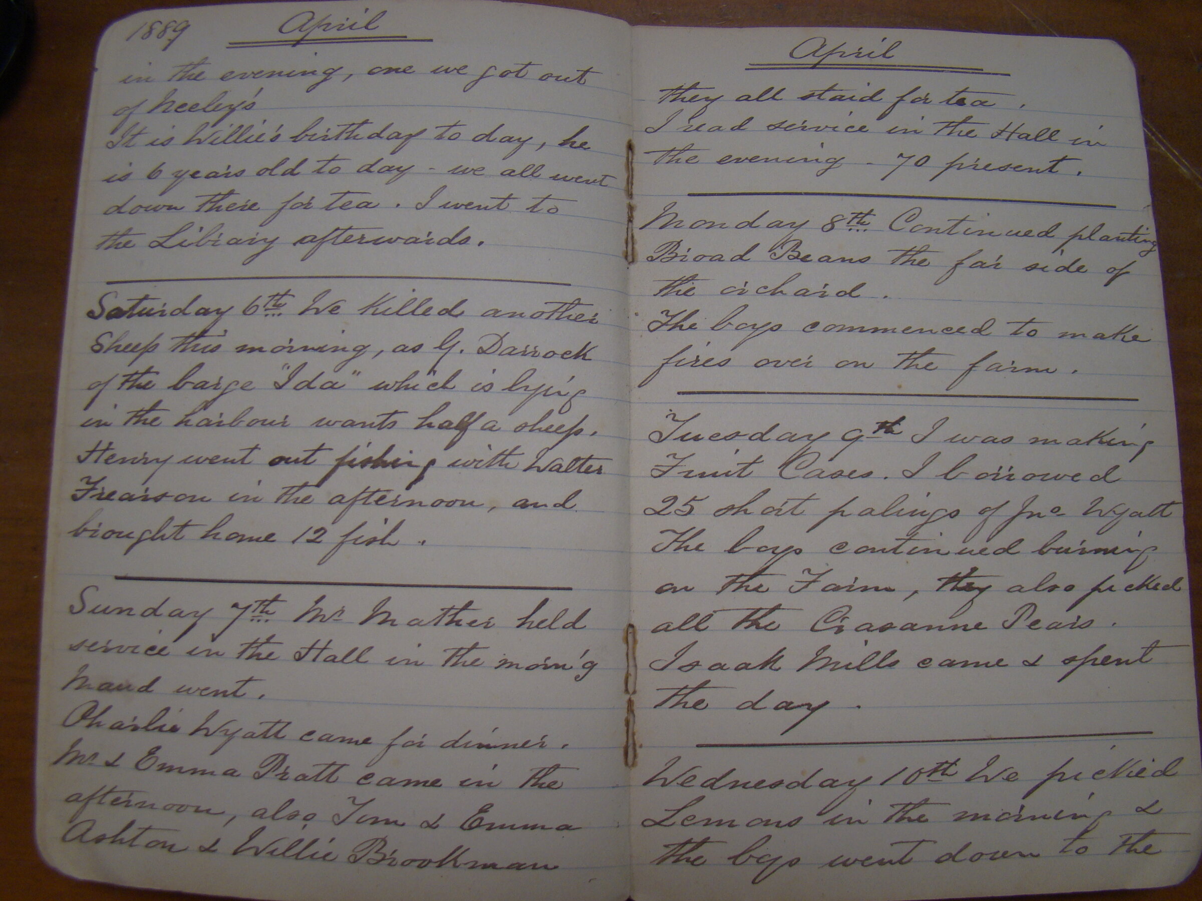 Original CS Clarke diary page