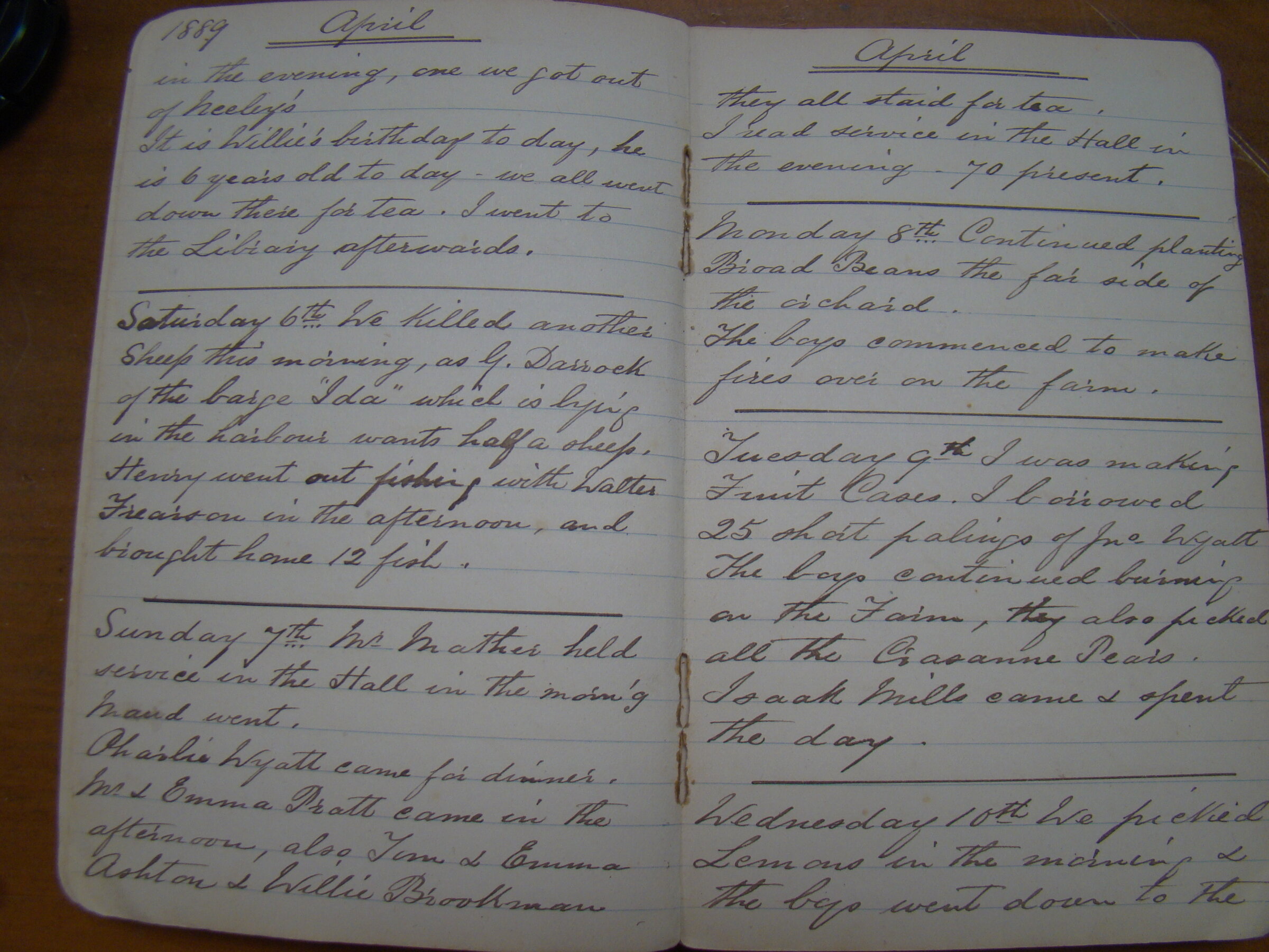 Original CS Clarke diary page