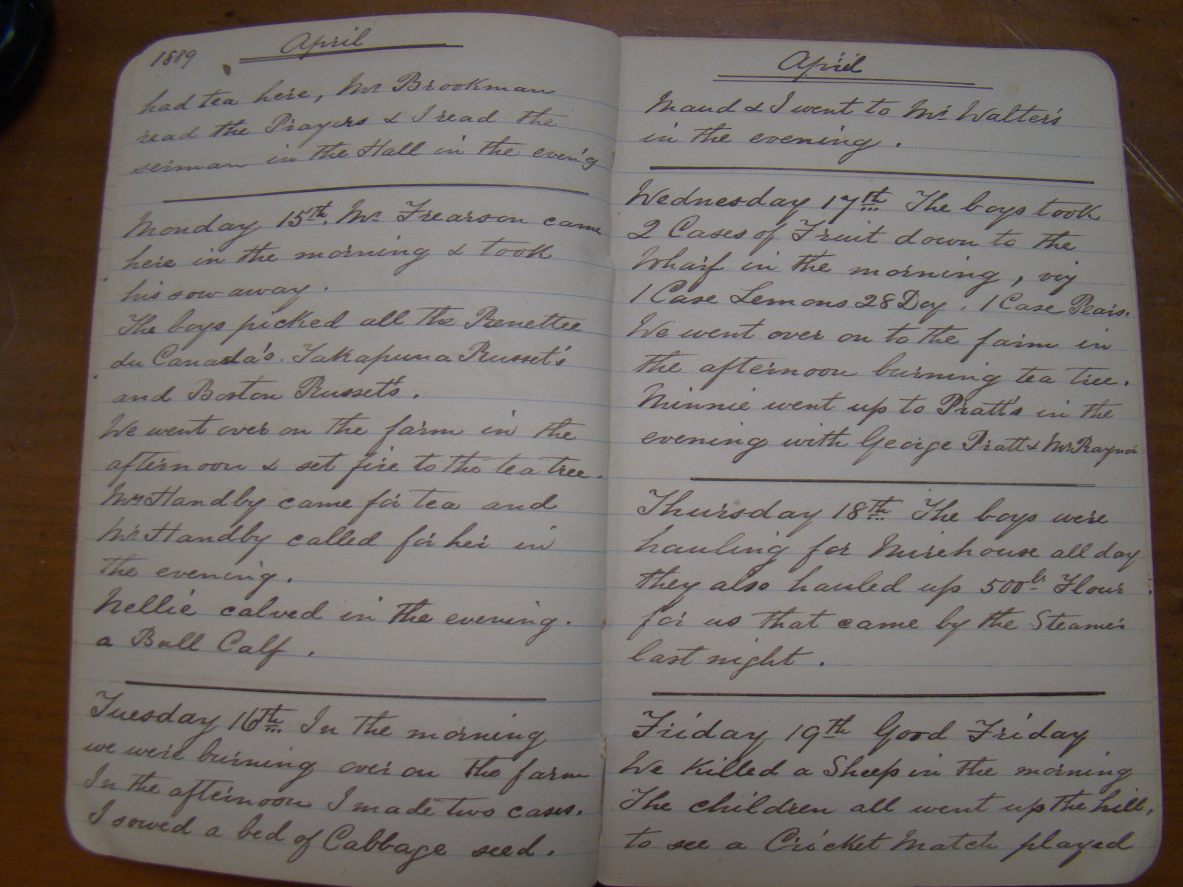 Original CS Clarke diary page