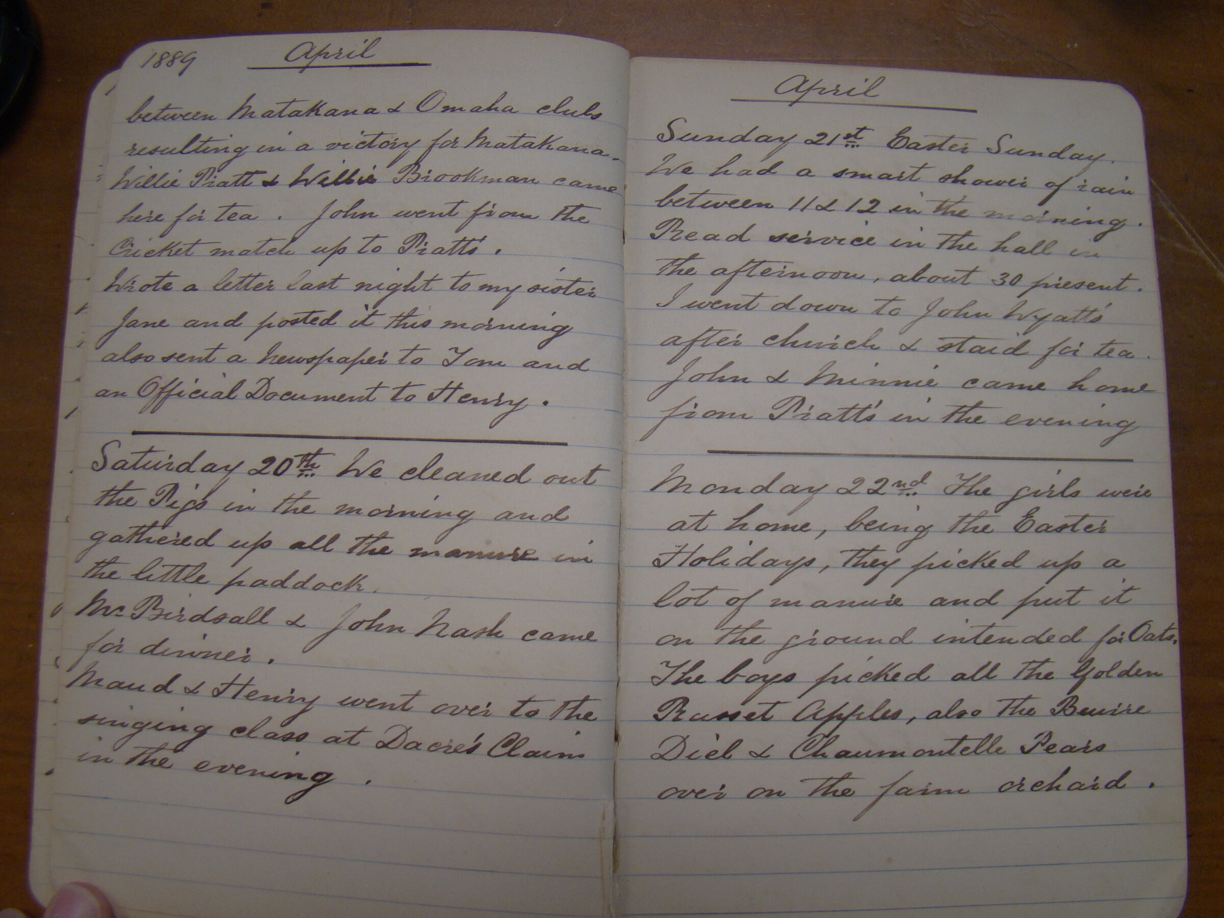 Original CS Clarke diary page