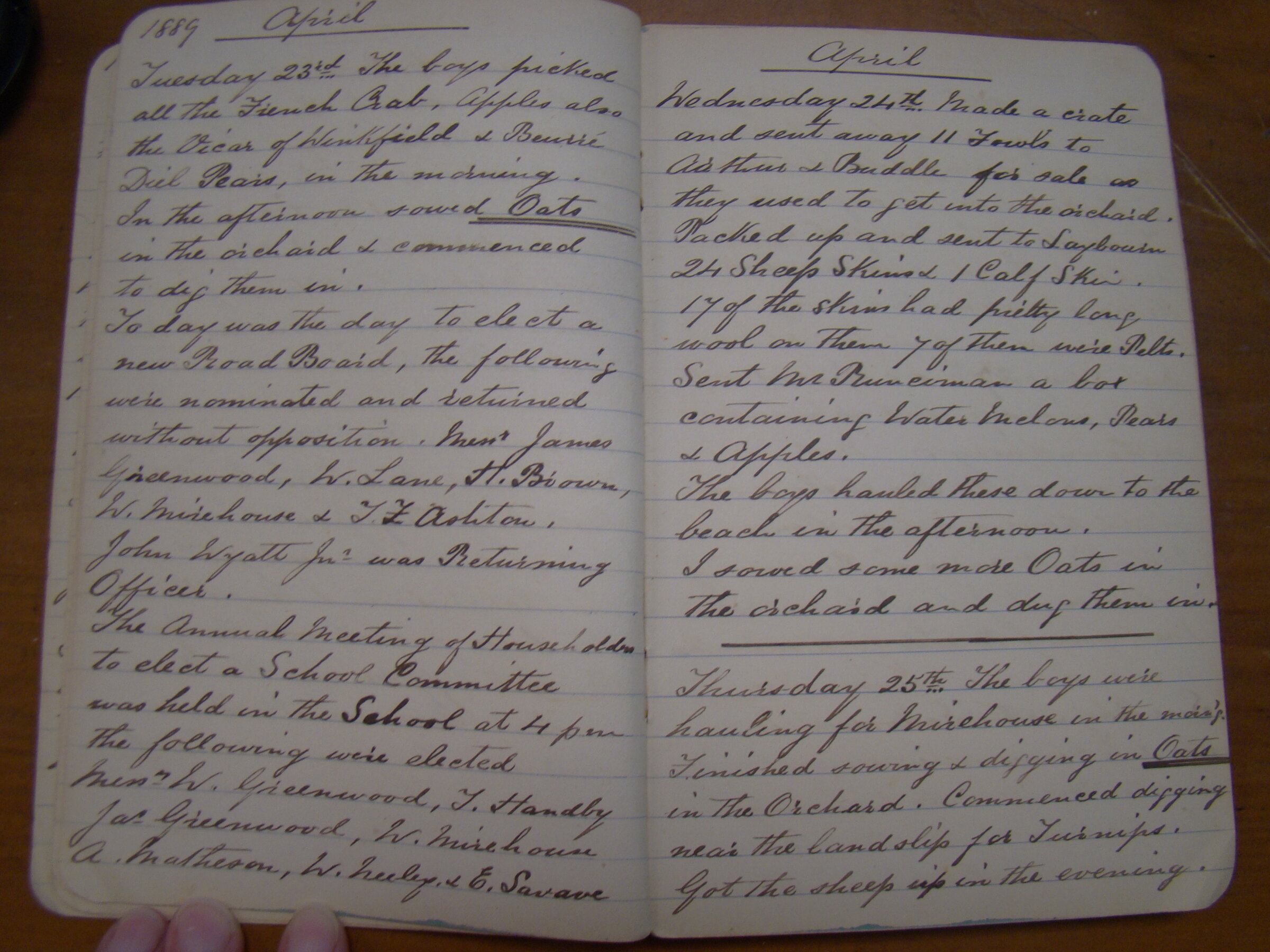 Original CS Clarke diary page