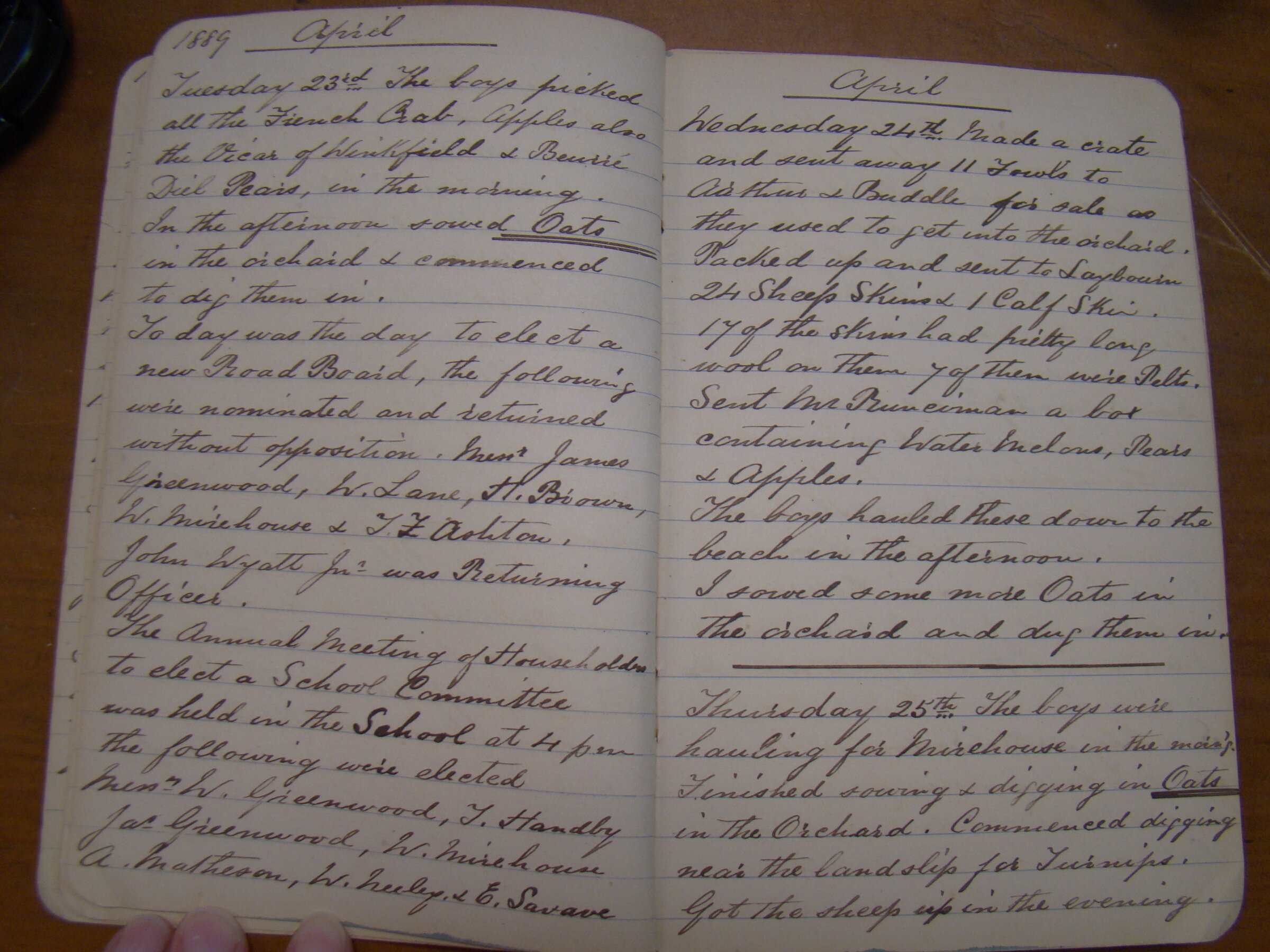 Original CS Clarke diary page