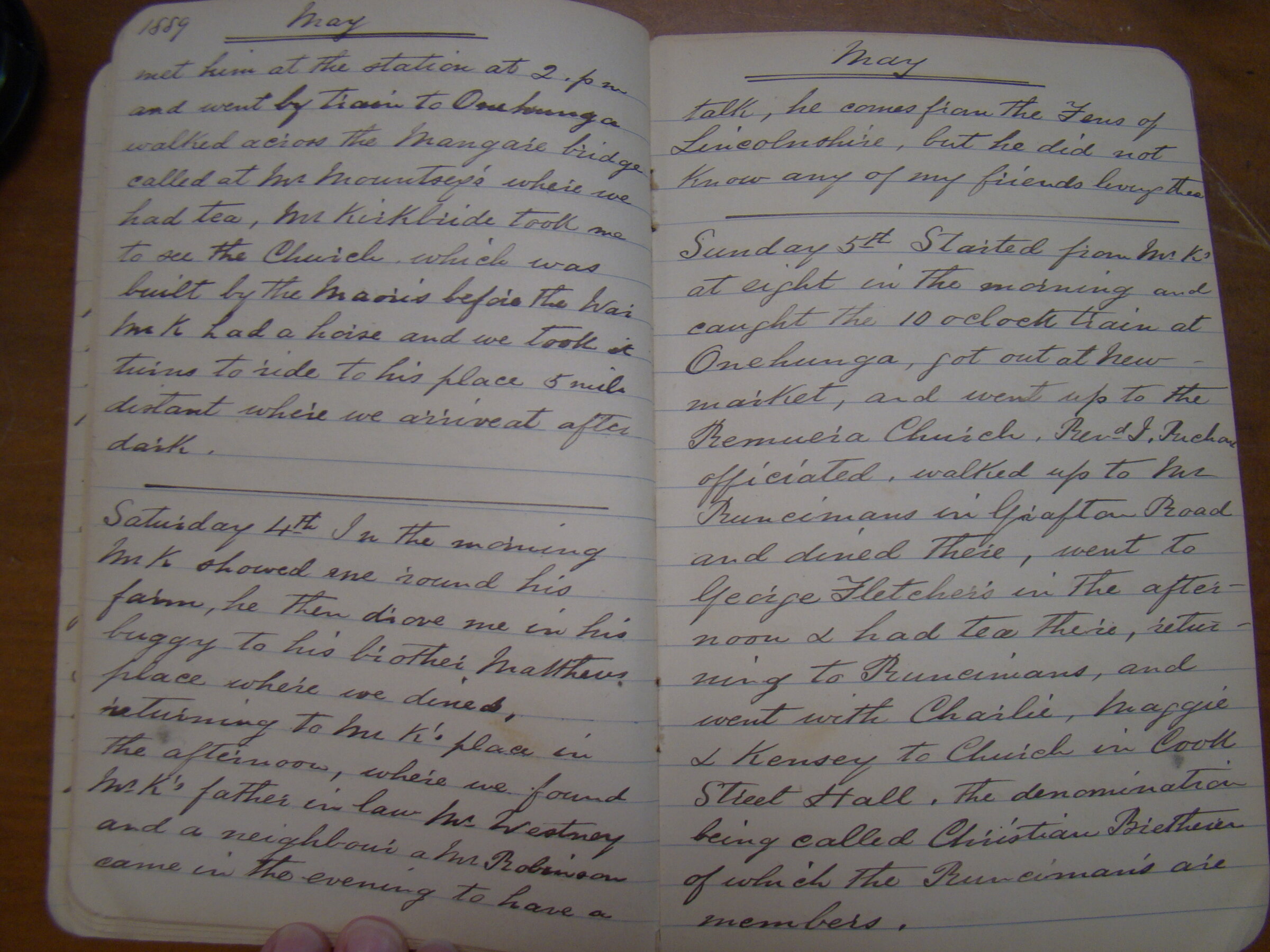 Original CS Clarke diary page