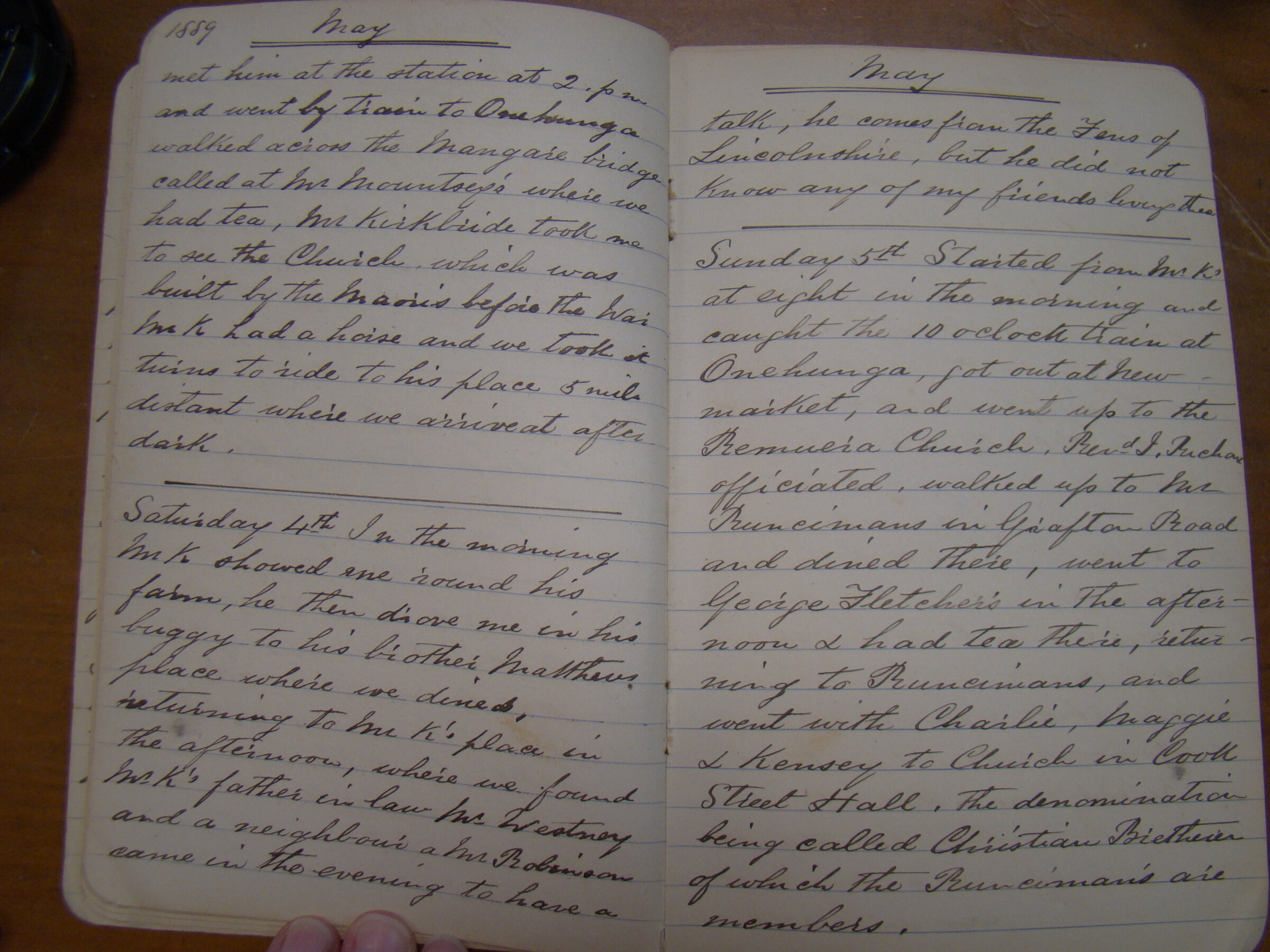 Original CS Clarke diary page