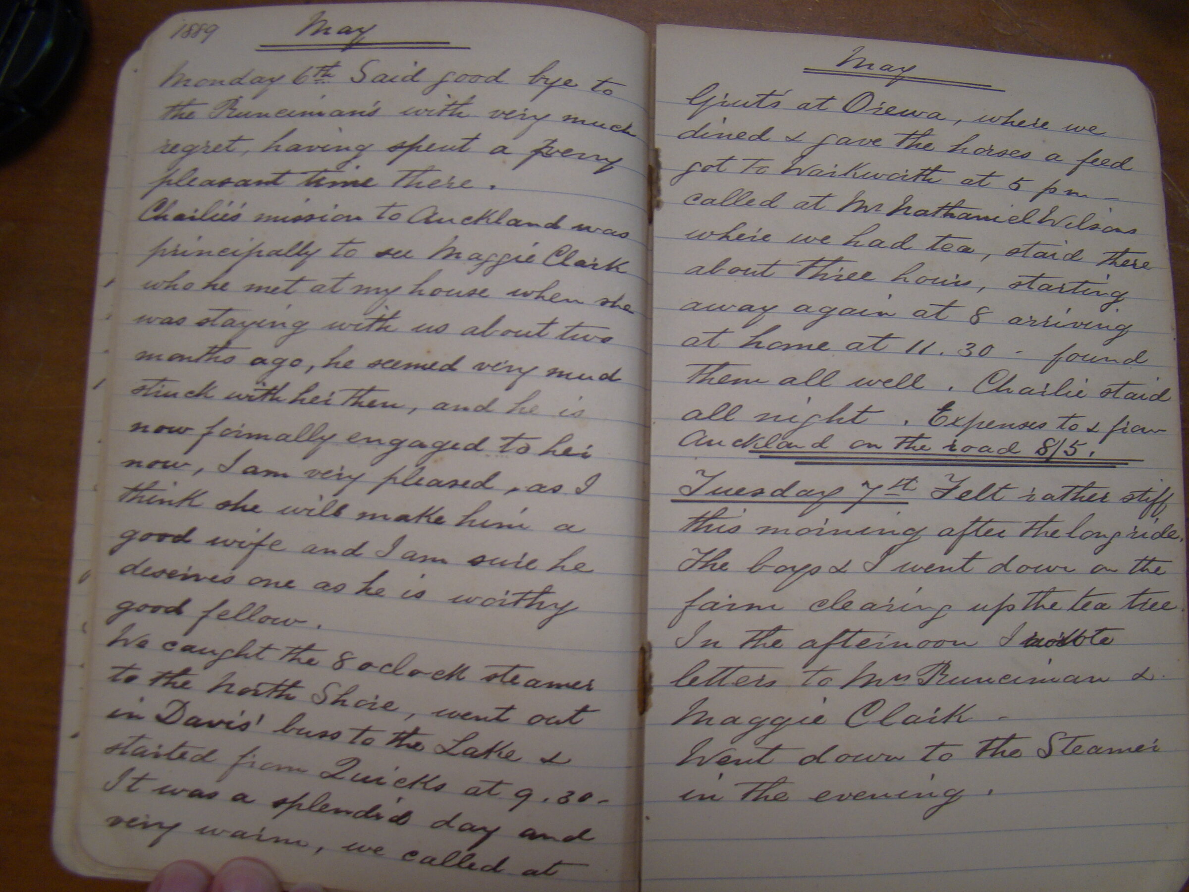 Original CS Clarke diary page