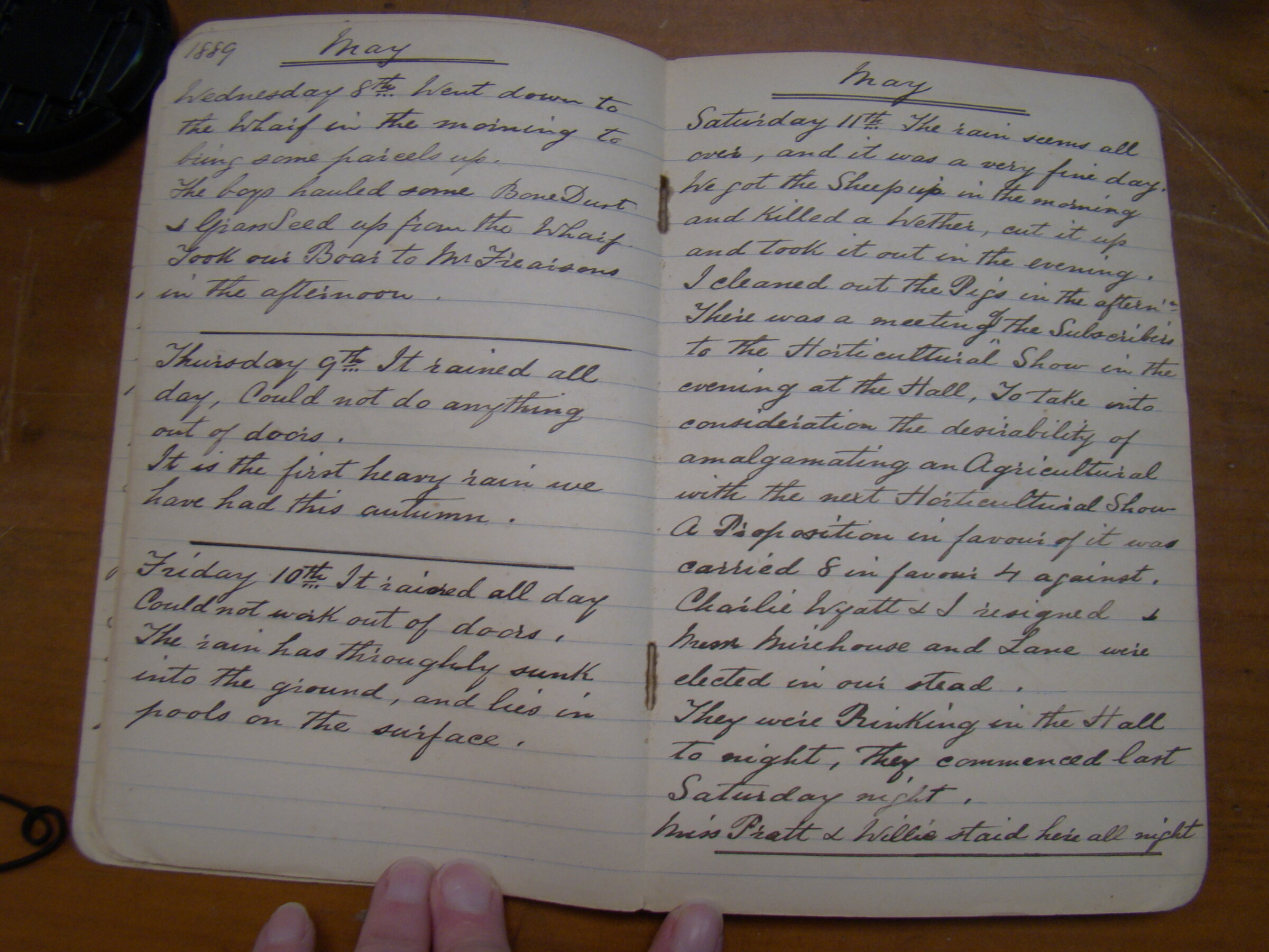 Original CS Clarke diary page