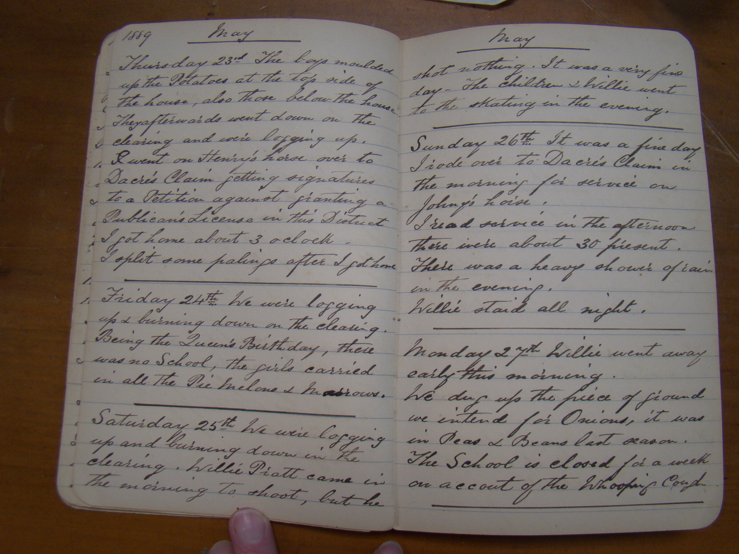 Original CS Clarke diary page