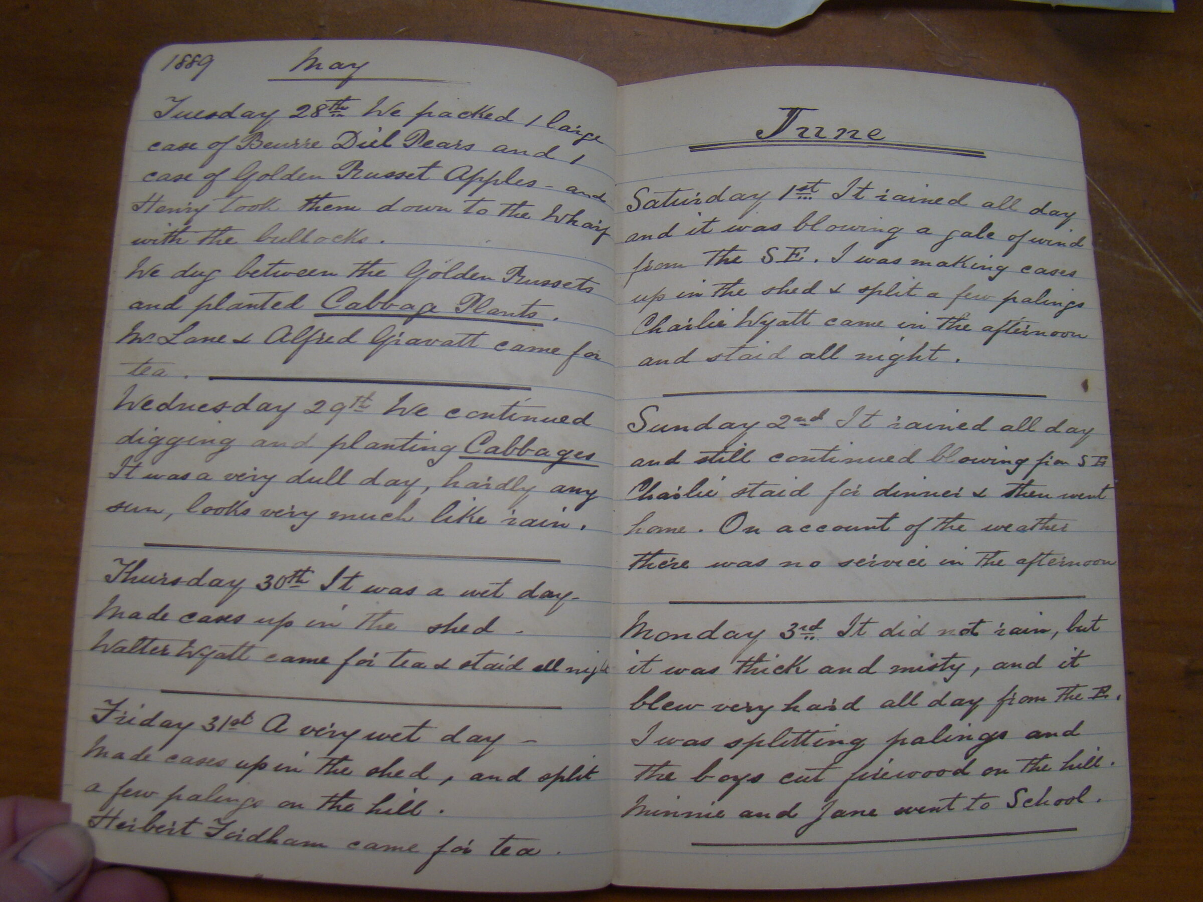 Original CS Clarke diary page