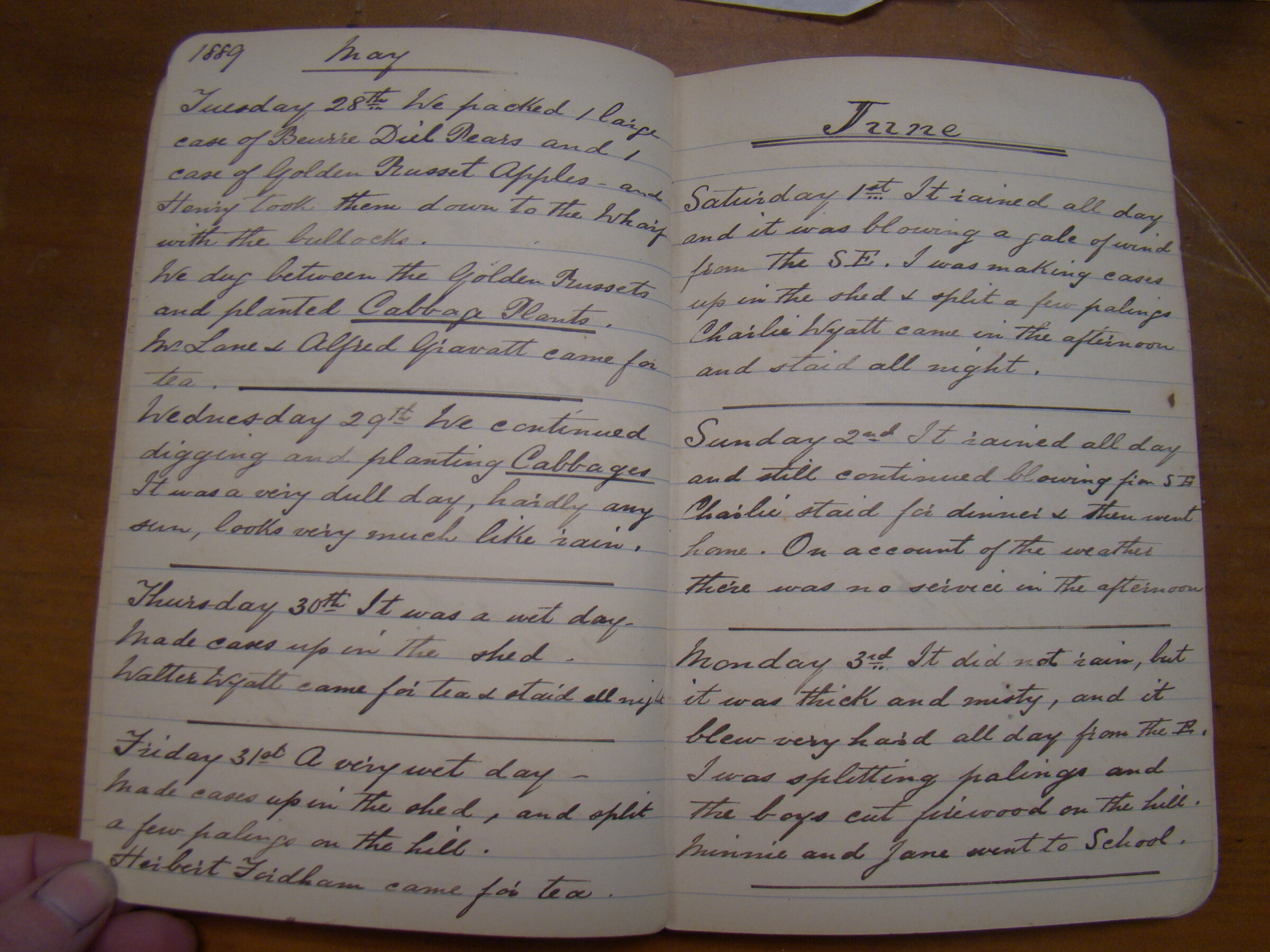 Original CS Clarke diary page