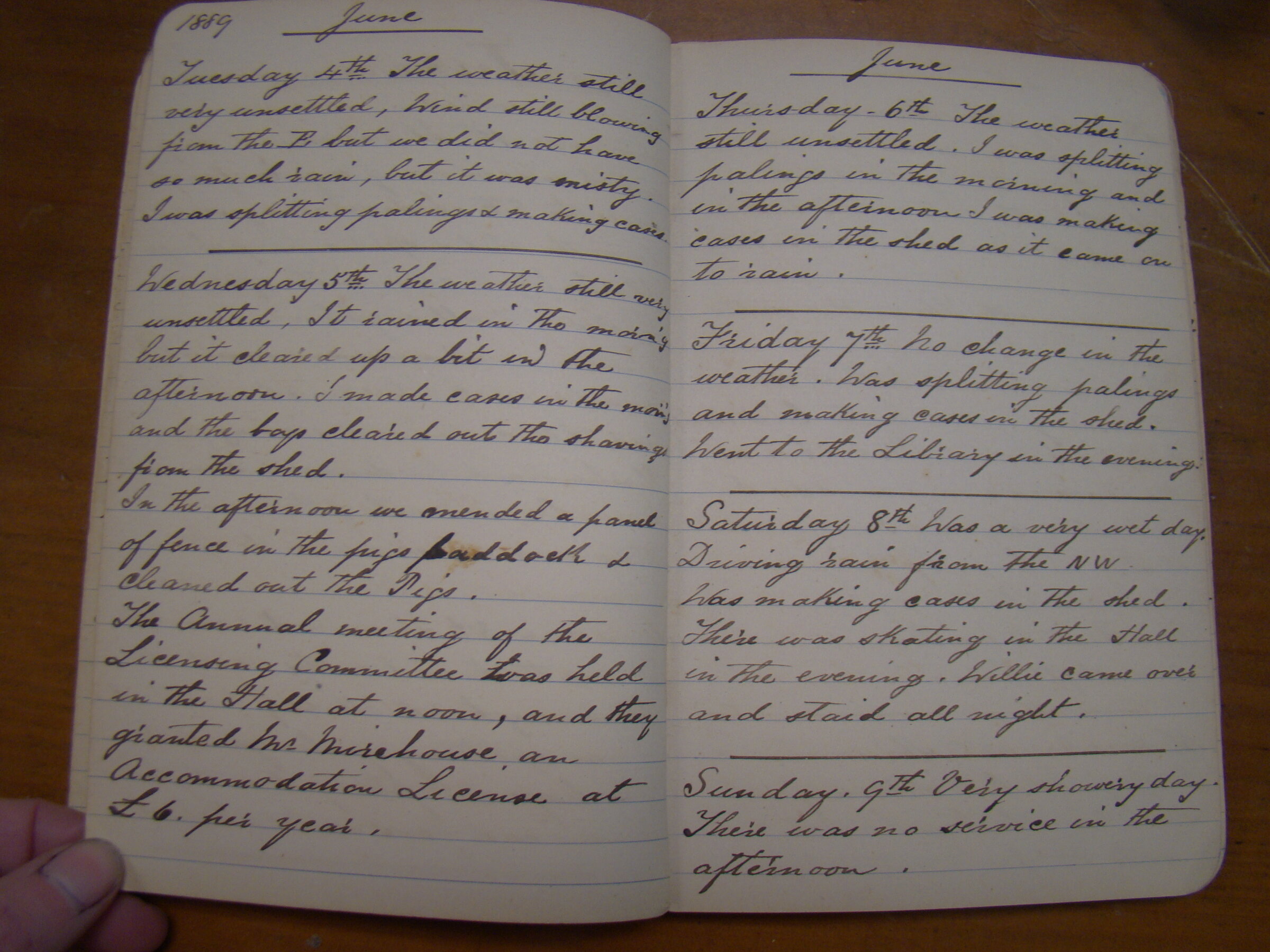 Original CS Clarke diary page