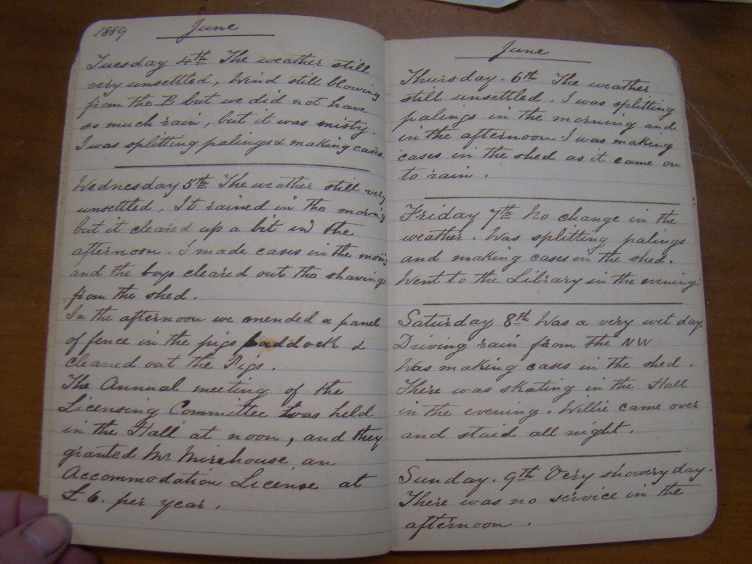 Original CS Clarke diary page