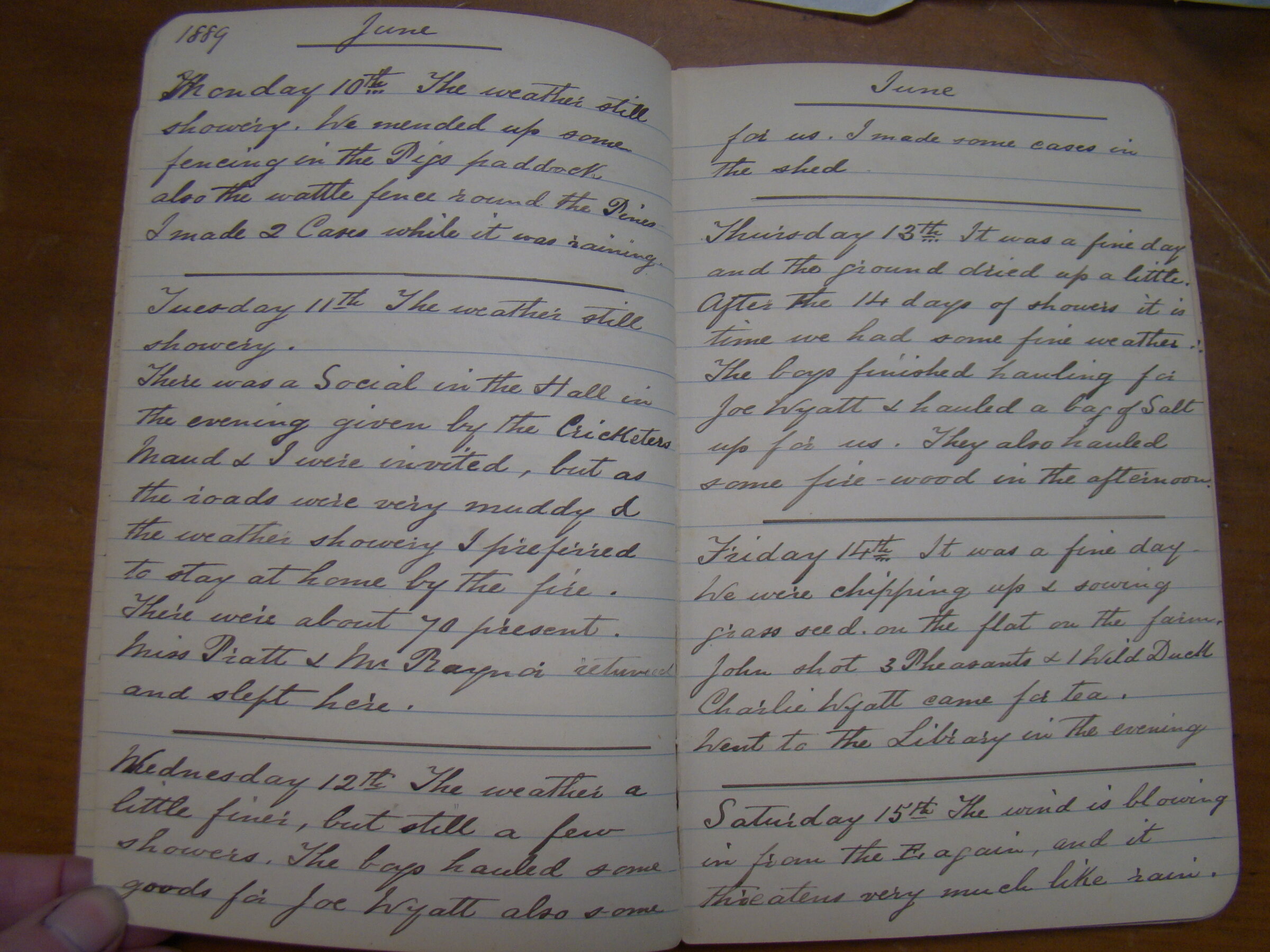 Original CS Clarke diary page