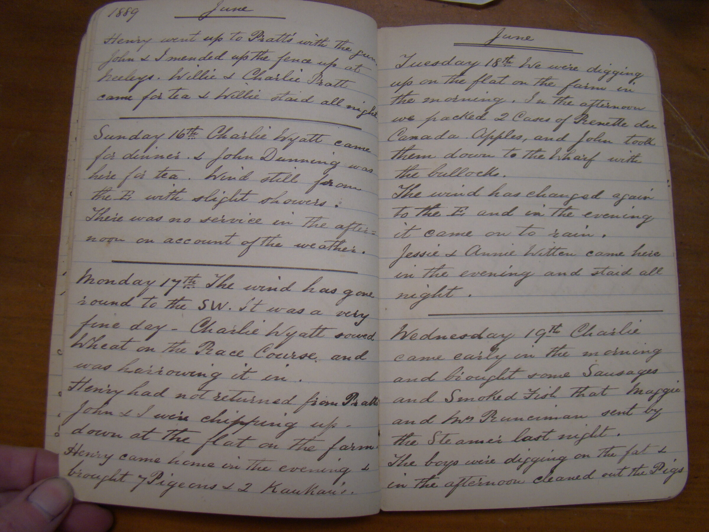 Original CS Clarke diary page