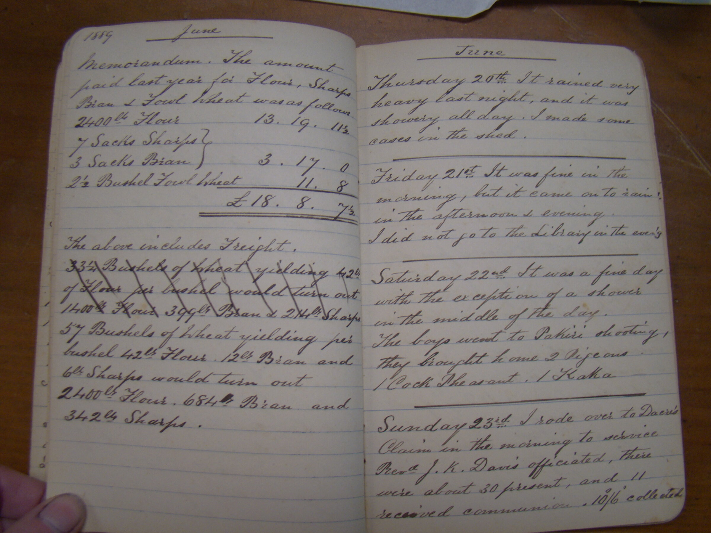 Original CS Clarke diary page