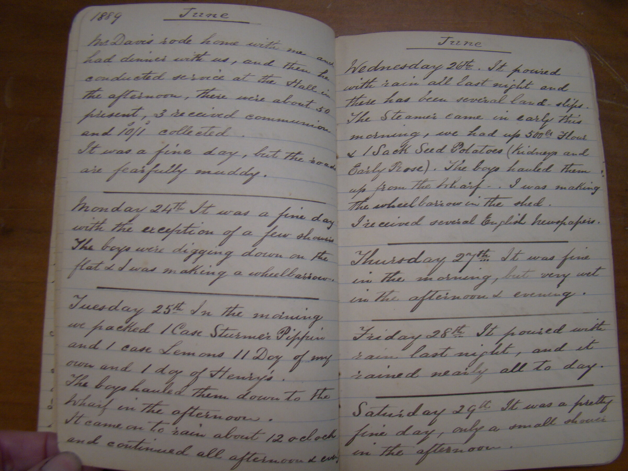 Original CS Clarke diary page