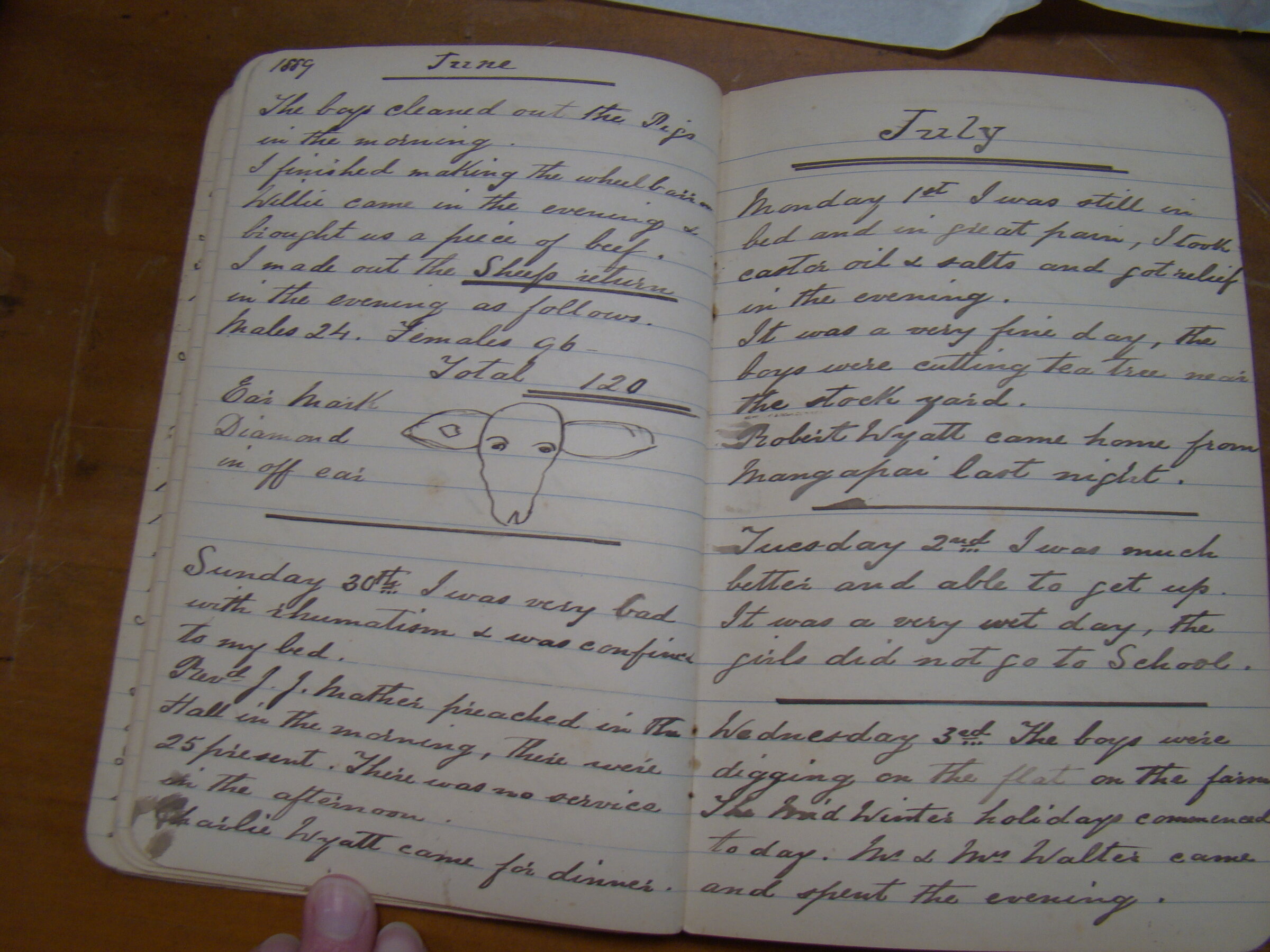Original CS Clarke diary page