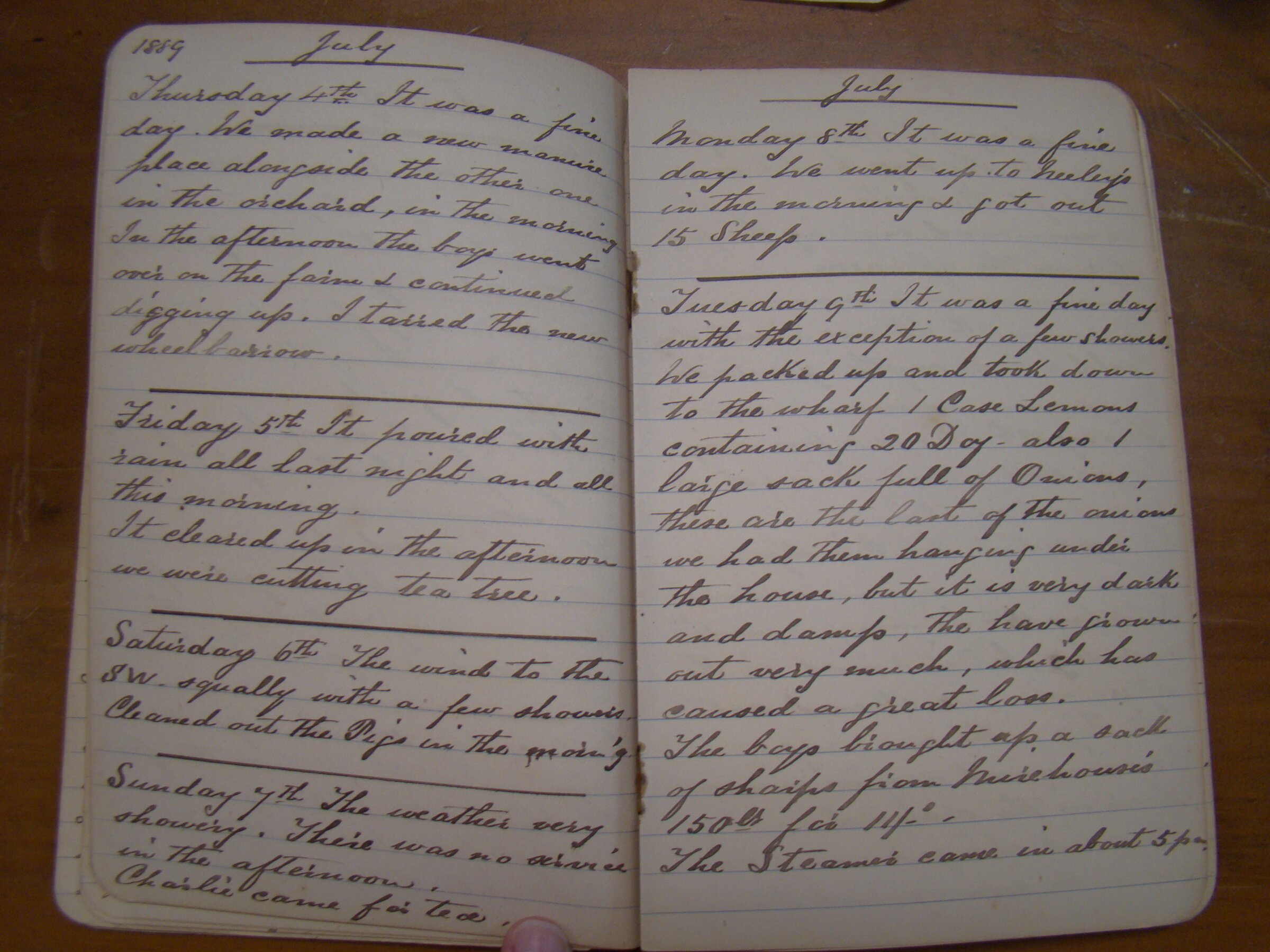 Original CS Clarke diary page