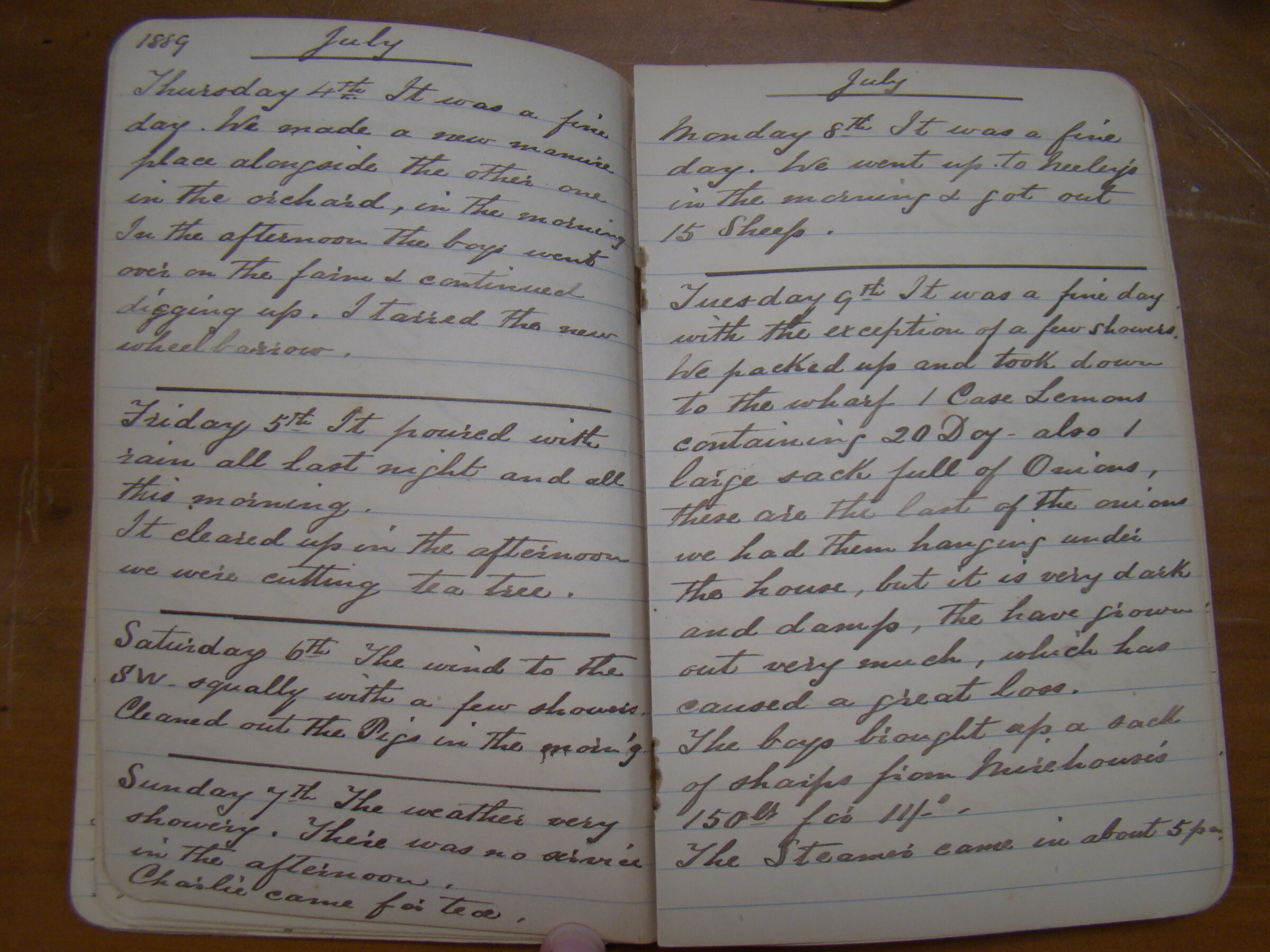 Original CS Clarke diary page
