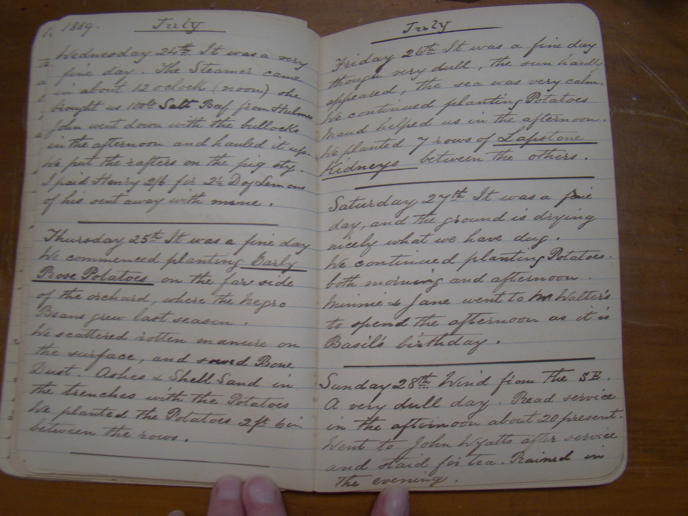 Original CS Clarke diary page